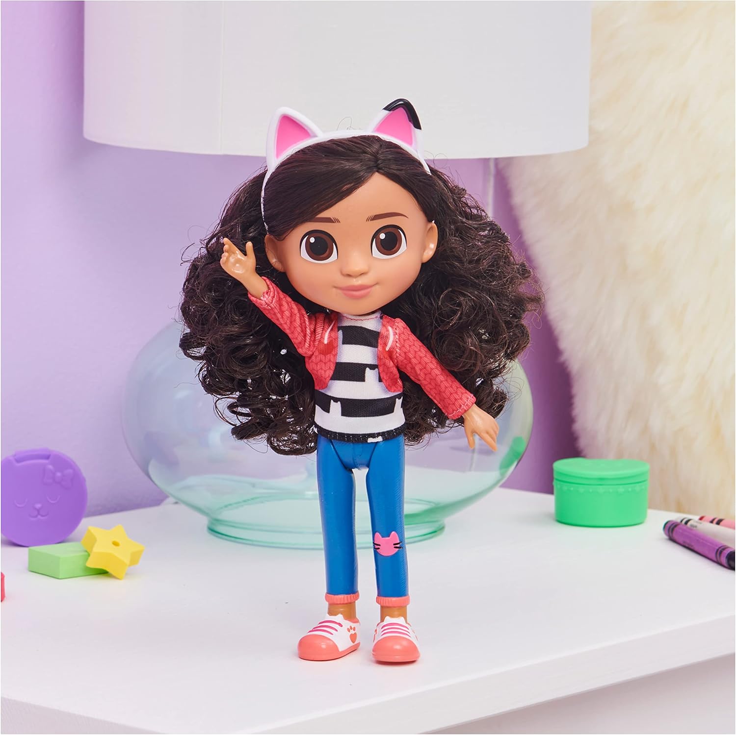 Gabby's Dollhouse Gabby Girl Doll - 20.3-cm Poseable Doll with Soft Curly Hair, Ages 3+ 3