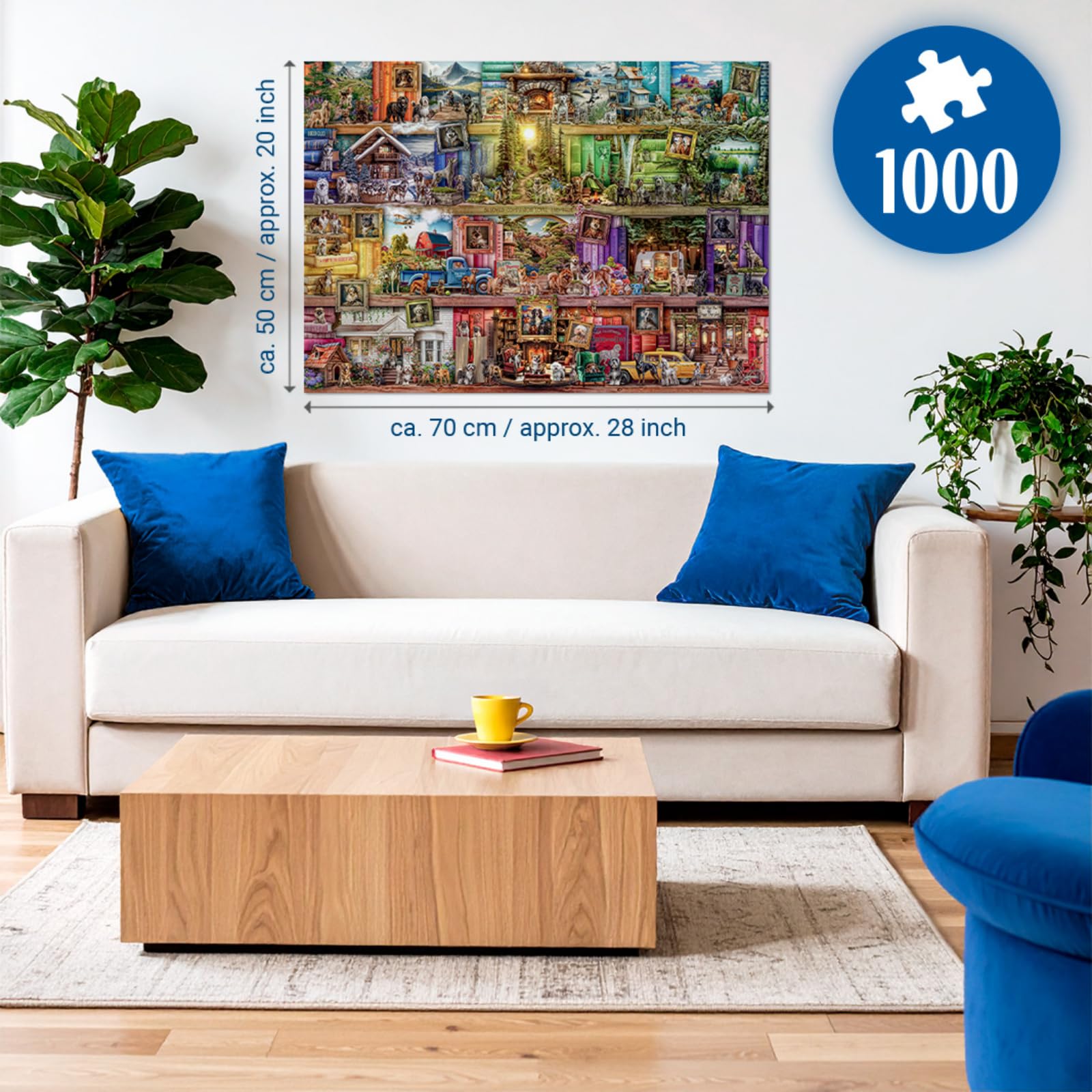 Ravensburger Library of Dogs 1000 Piece Jigsaw Puzzle | Premium Quality, FSC Certified