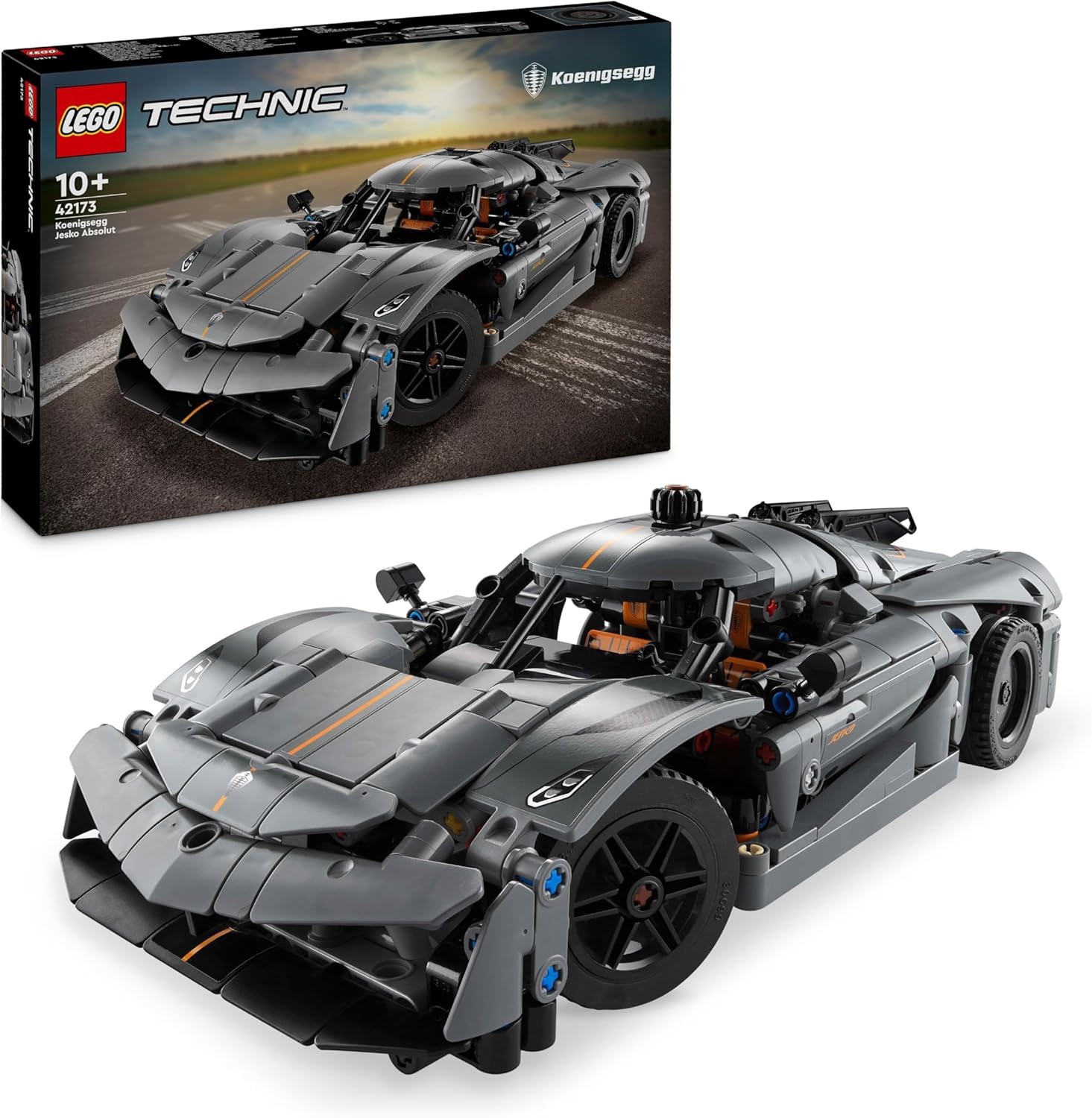 LEGO Technic Koenigsegg Jesko Absolut Grey Hypercar - Model Race Car Building Set for Ages 10+