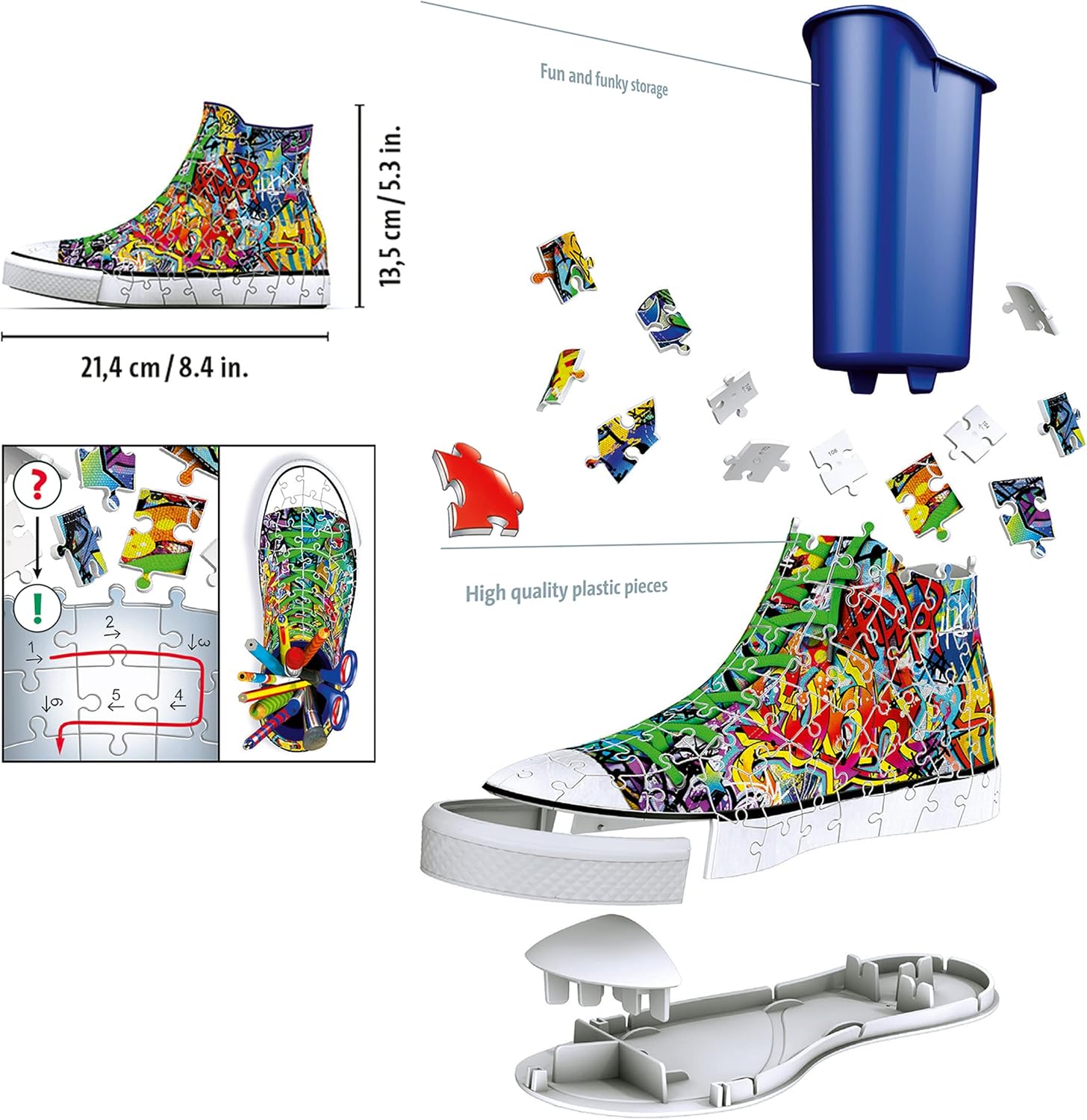 Ravensburger Graffiti Trainer 3D Jigsaw Puzzle - 108 Pieces for Kids 8 Years Up 3