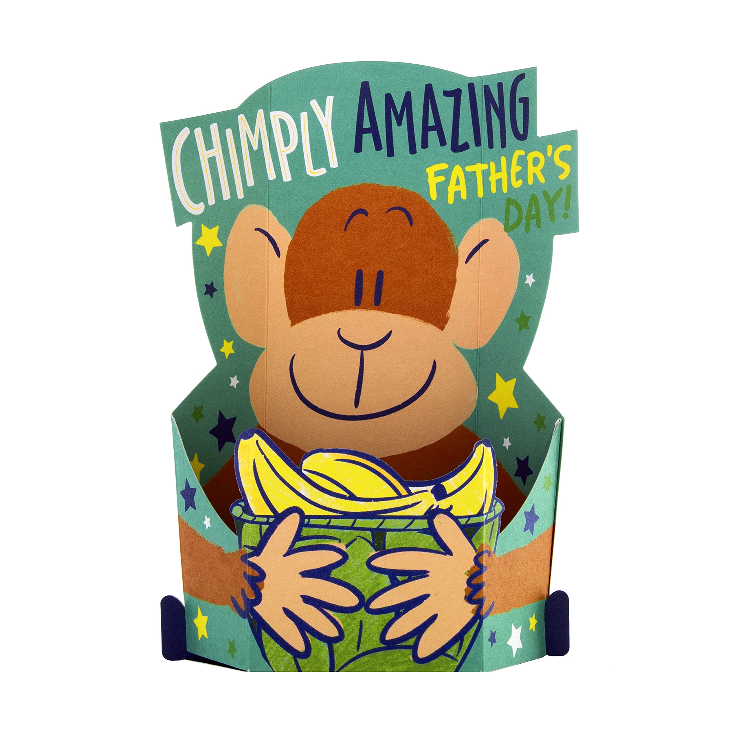 Hallmark Father's Day Pop Up Monkey 3D Card with Game | FSC-Certified | 22.8cm x 15.9cm 2