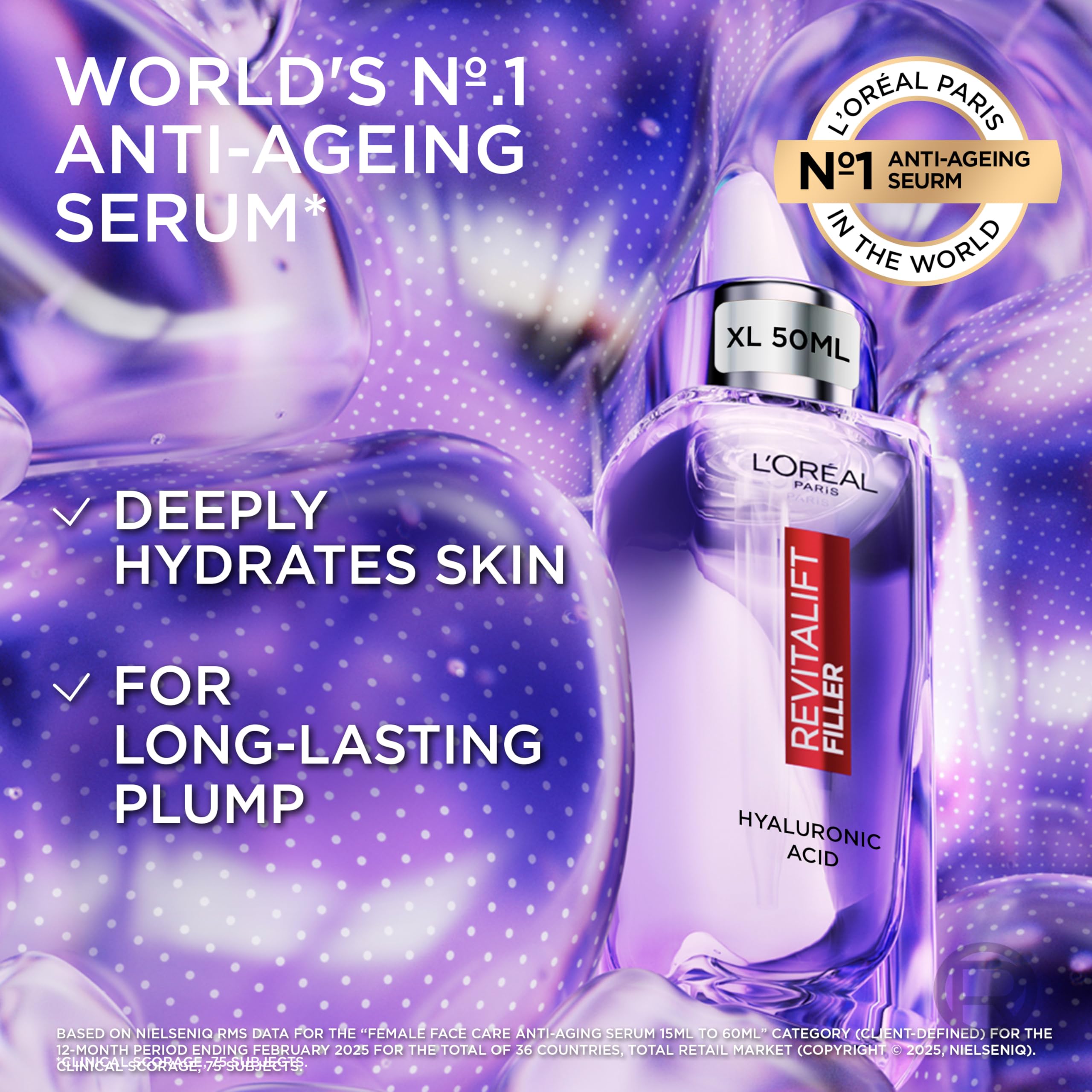 L'Oréal Paris Revitalift Hyaluronic Acid Serum - Anti-Wrinkle Dropper Serum, 50ml 4