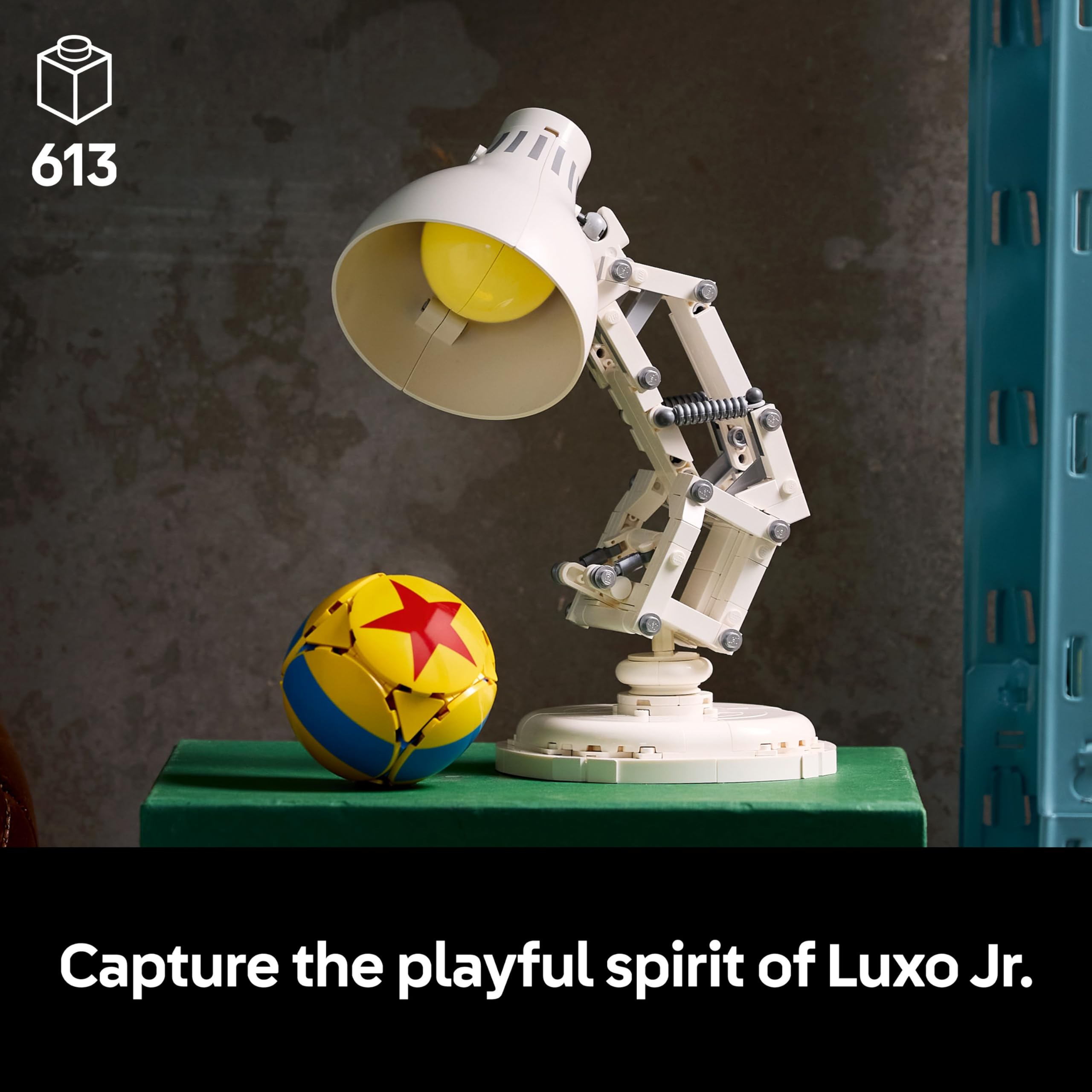 LEGO Ideas 21357 Disney Pixar Luxo Jr. Lamp Building Set for Adults | Ages 18+