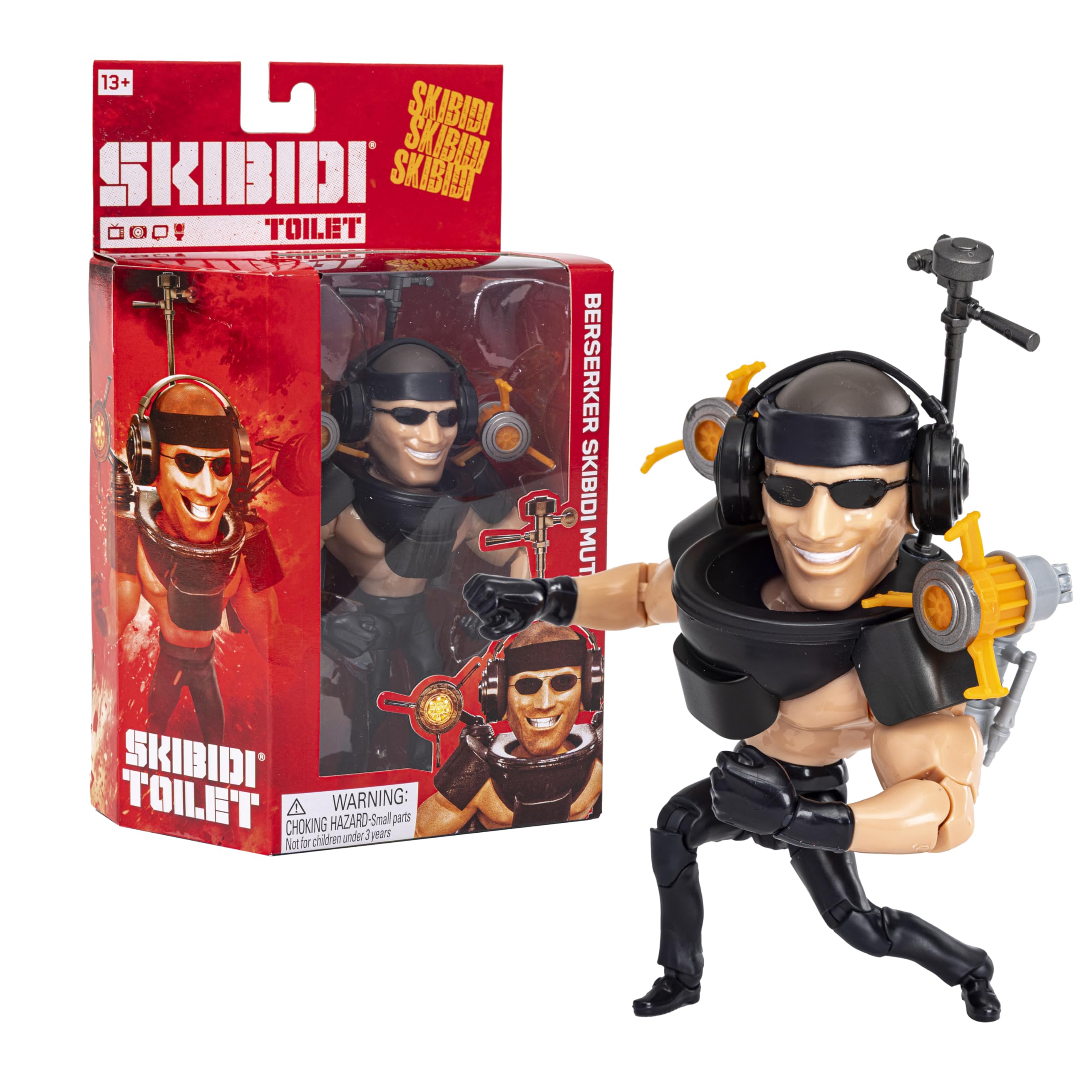Skibidi Toilet Deluxe Berserker Mutant Figure - 6" Articulated Collectible, Ages 8+