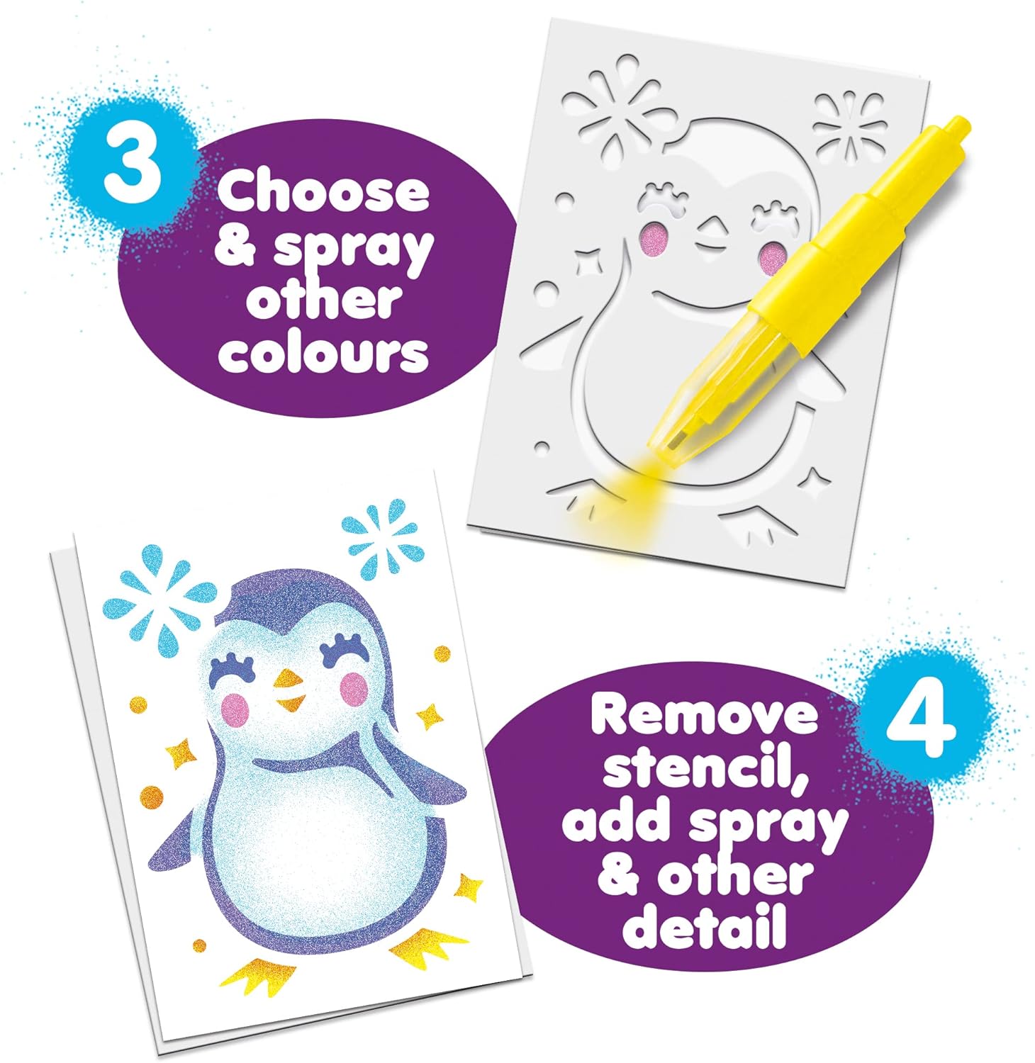 John Adams BLOPENS Cute Mini Kit - Airbrush Art Craft Set for Kids 5