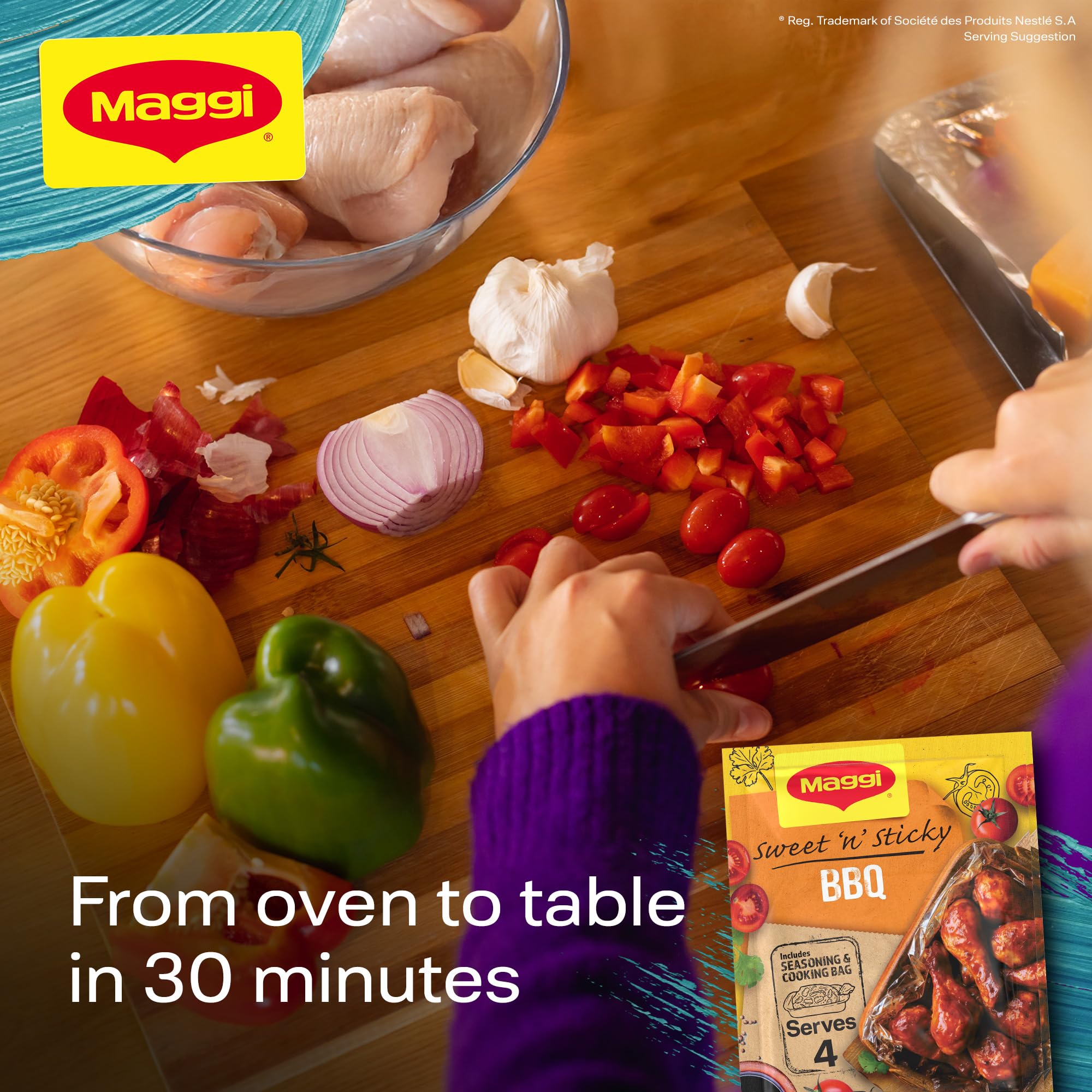 MAGGI So Juicy BBQ Chicken Recipe Mix (41g Sachet)