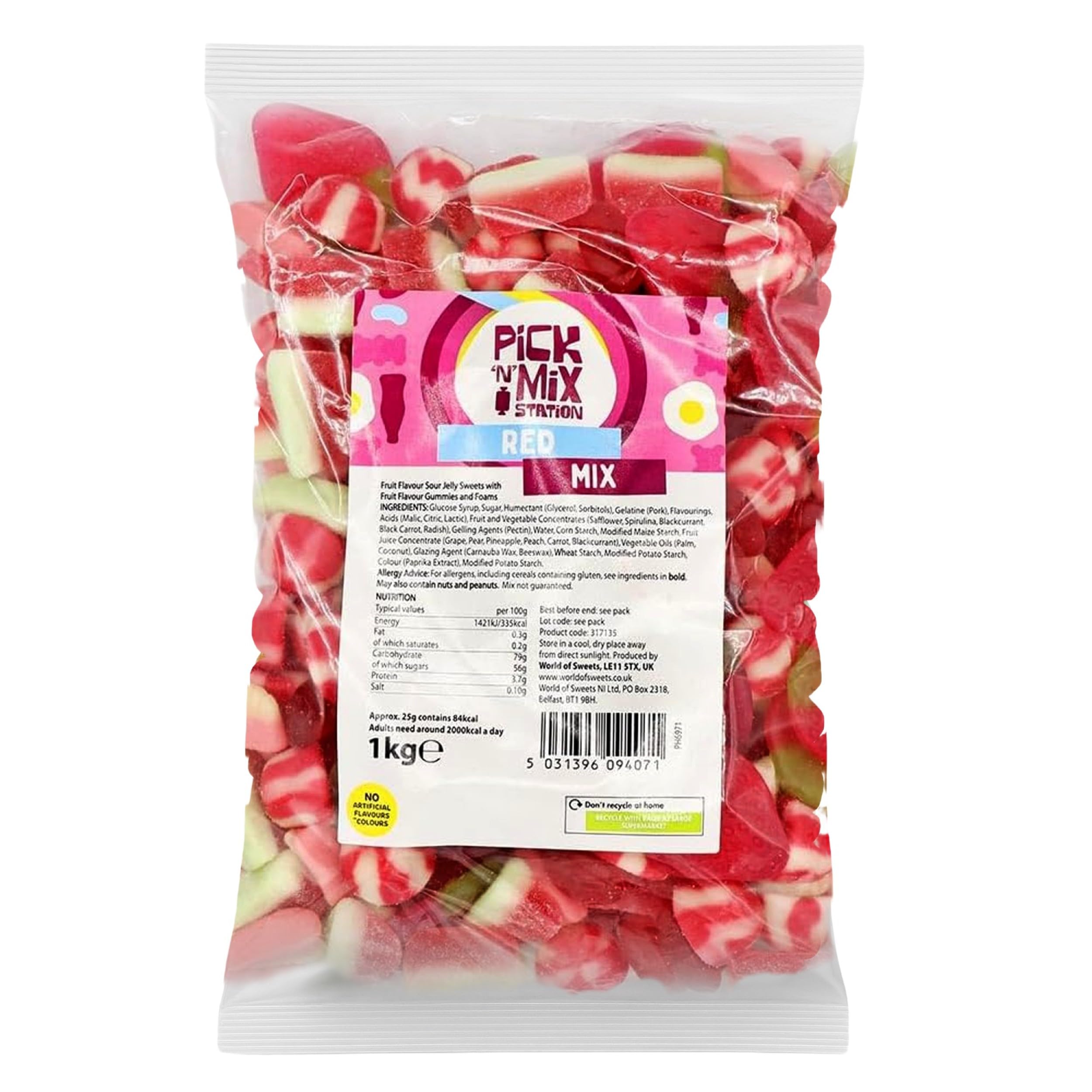 Bonds of London Pick 'n' Mix Station Red Mix Chewy Sweets, 1 kg