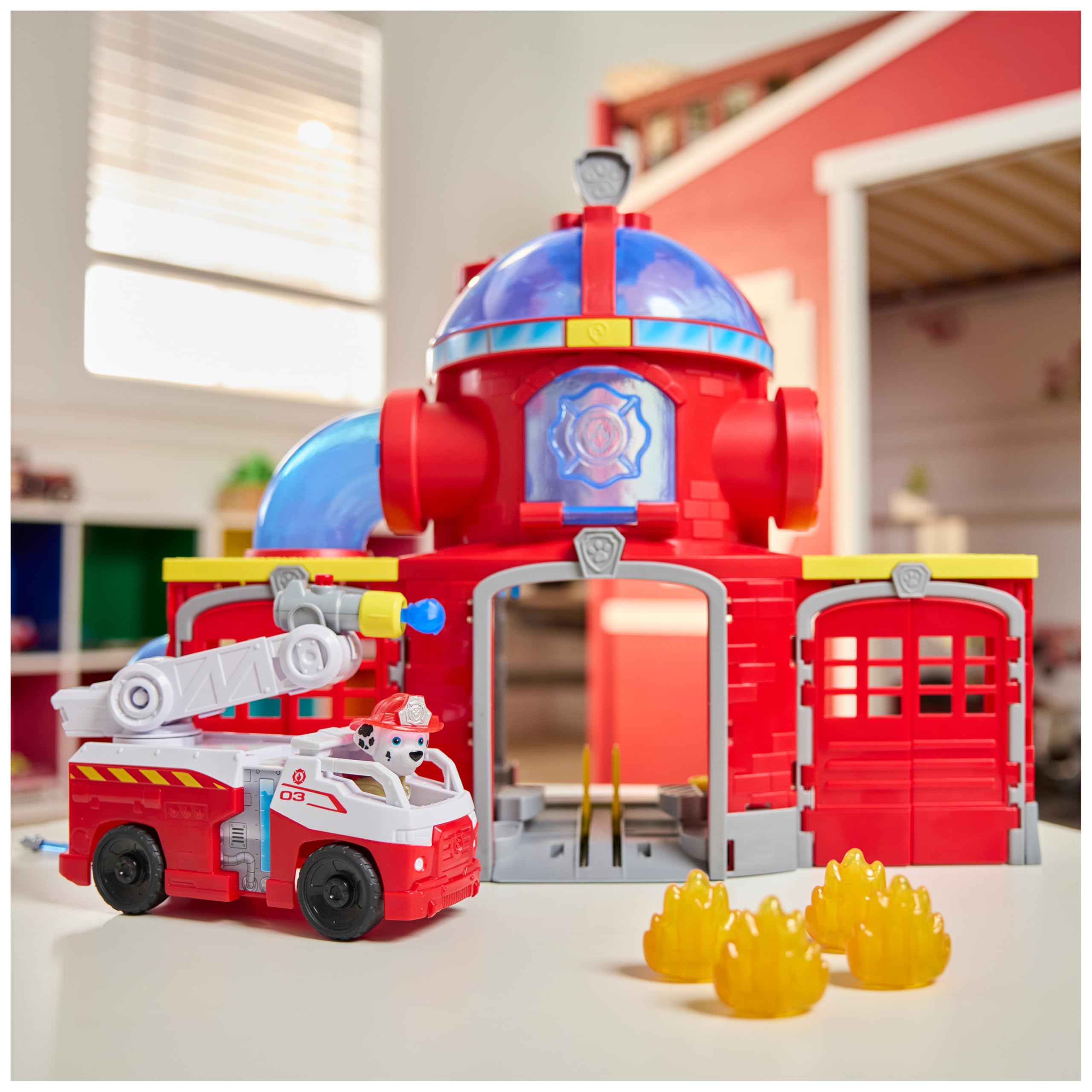 PAW Patrol Fire Rescue Command Center with Marshall Figure - Playset for Ages 3-9 6