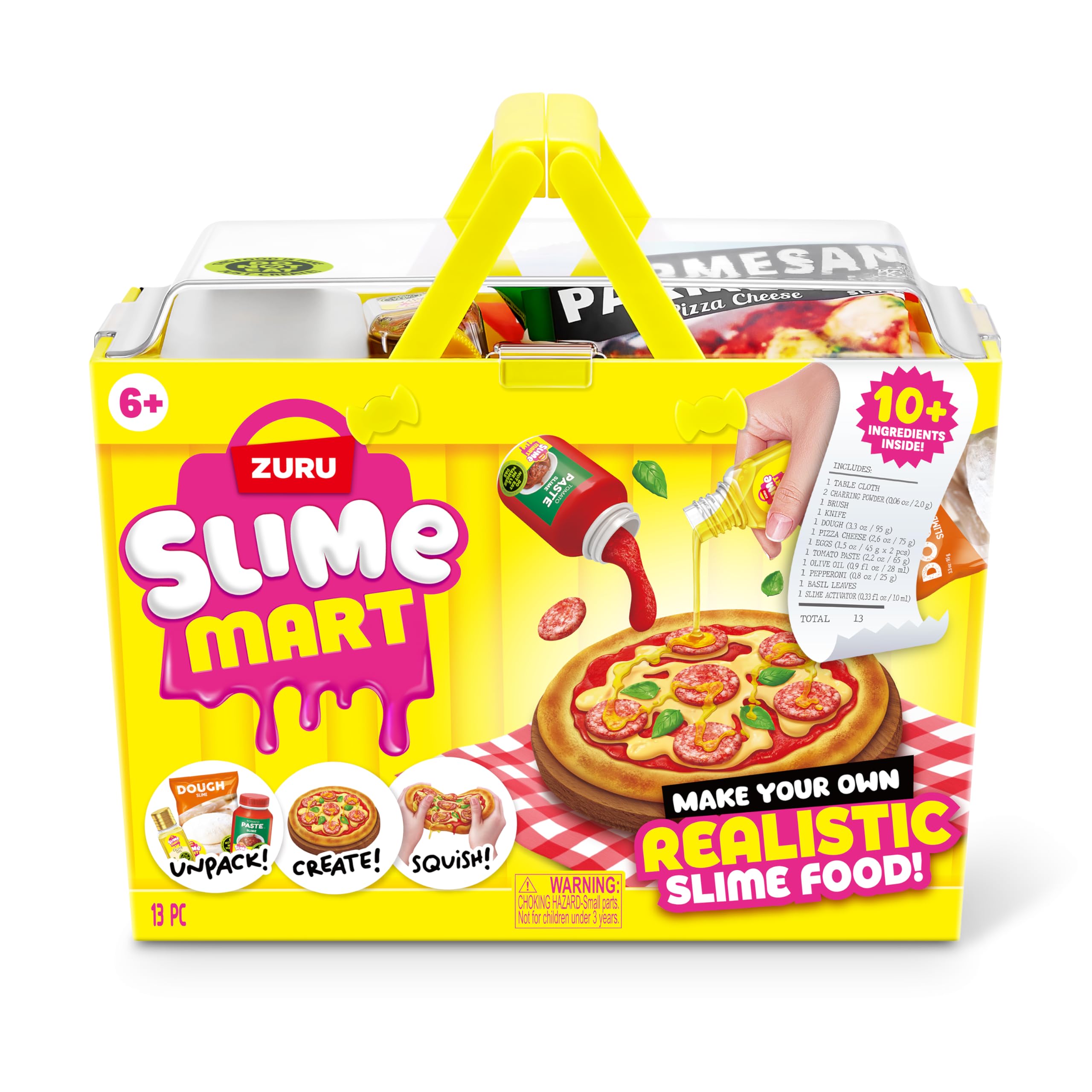 Slime Mart Small Basket by ZURU - Pizza Slime Compound Arts & Crafts Toy for Kids 6+ 5