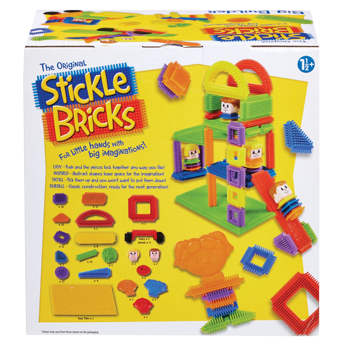 Stickle Bricks Big Builder Construction Set - Over 125 Pieces for Toddlers 18 Months+ 14
