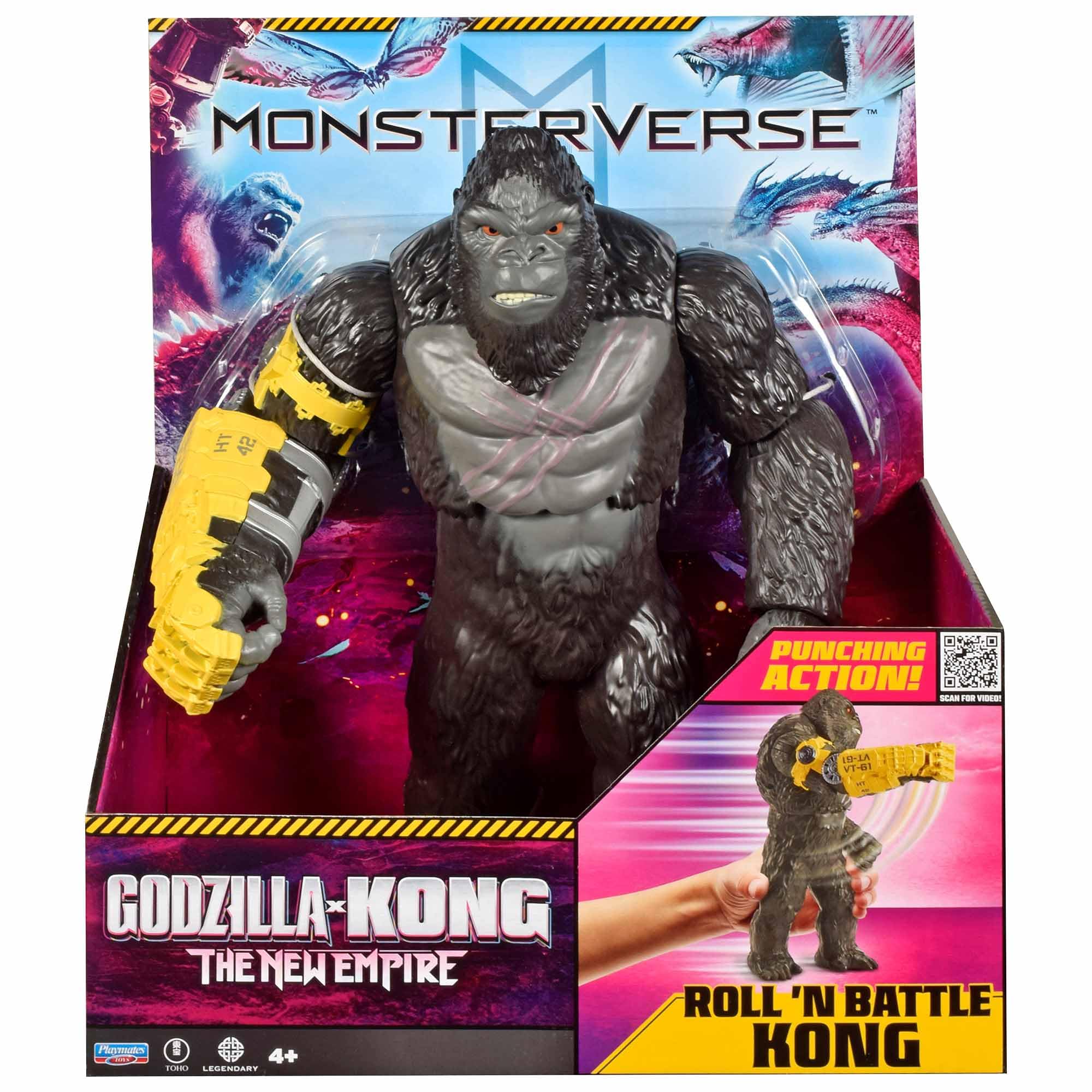 MonsterVerse Giant Kong Roll N Battle Action Figure - 11 Inch | Wheel Movement | Ages 4+ 1
