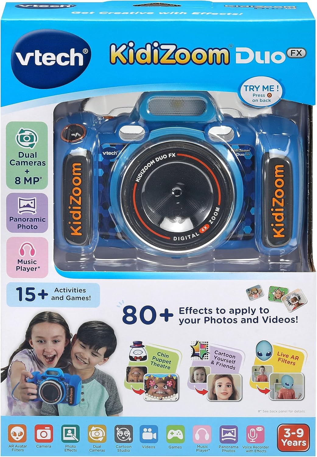 VTech KidiZoom Duo FX - 8MP Dual Camera with AR Filters & Games for Kids