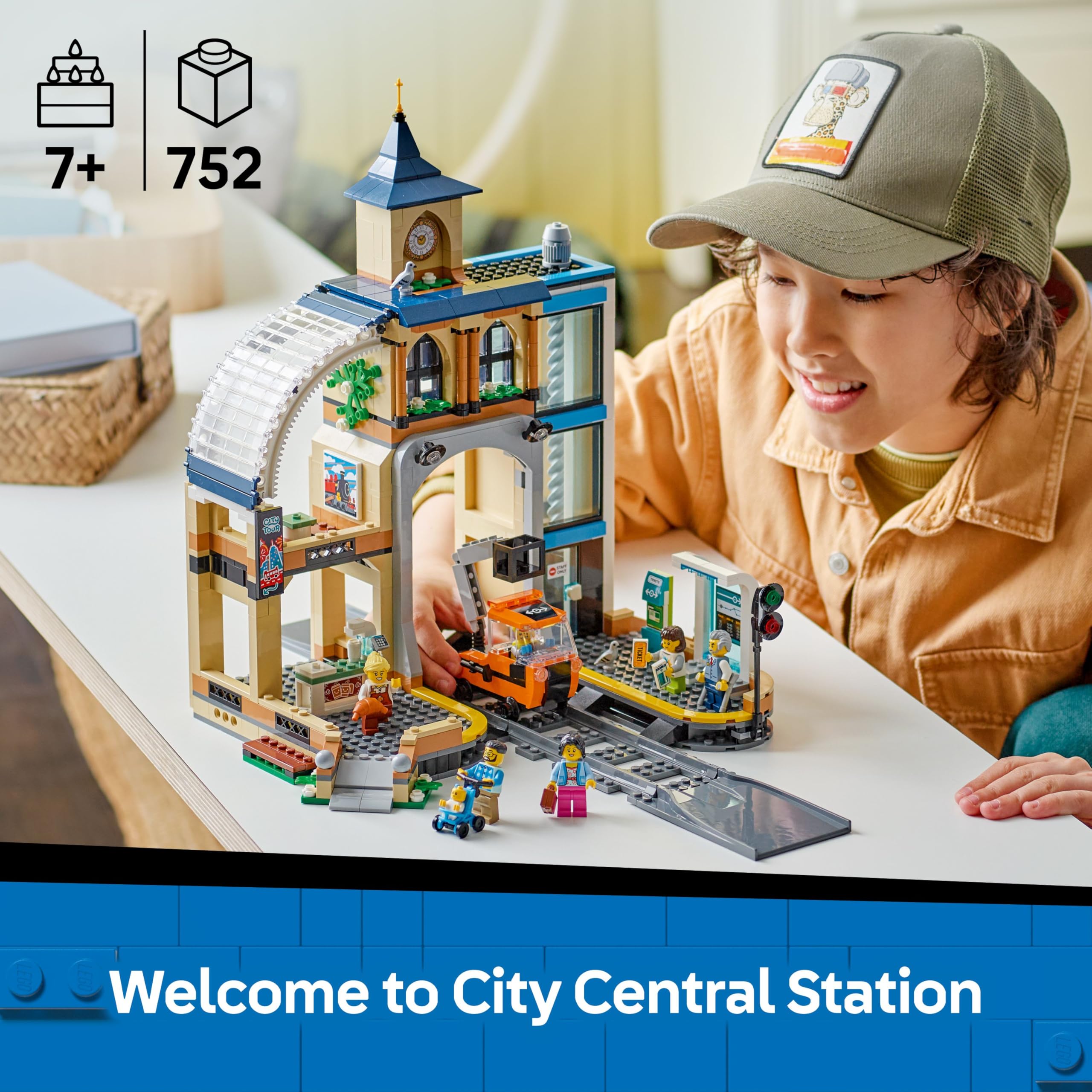 LEGO City Central Train Station Set with Maintenance Vehicle - Building Toy for Kids 7+ 4