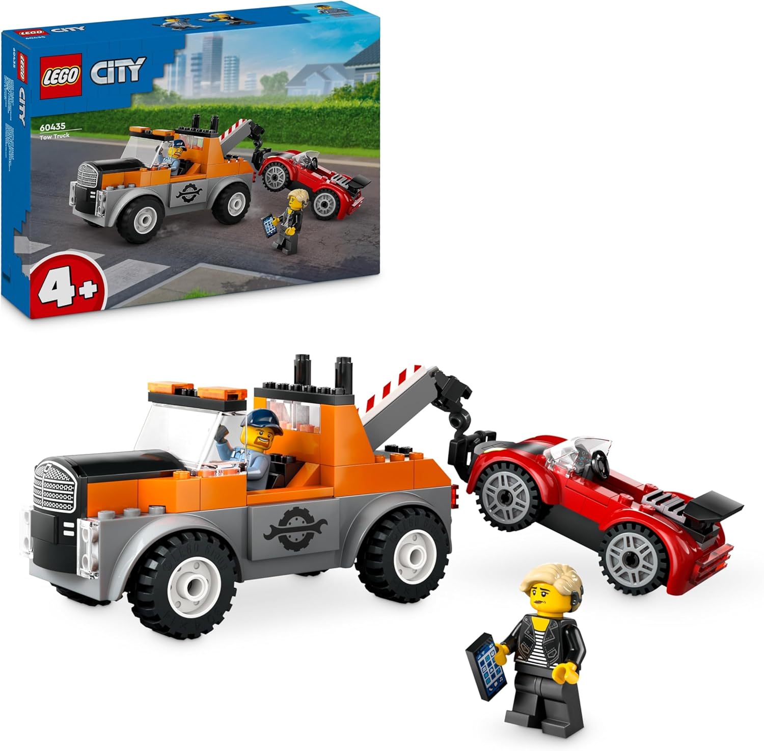 LEGO City Tow Truck and Sports Car Repair Vehicle Toy Set - Building Playset for Ages 4+