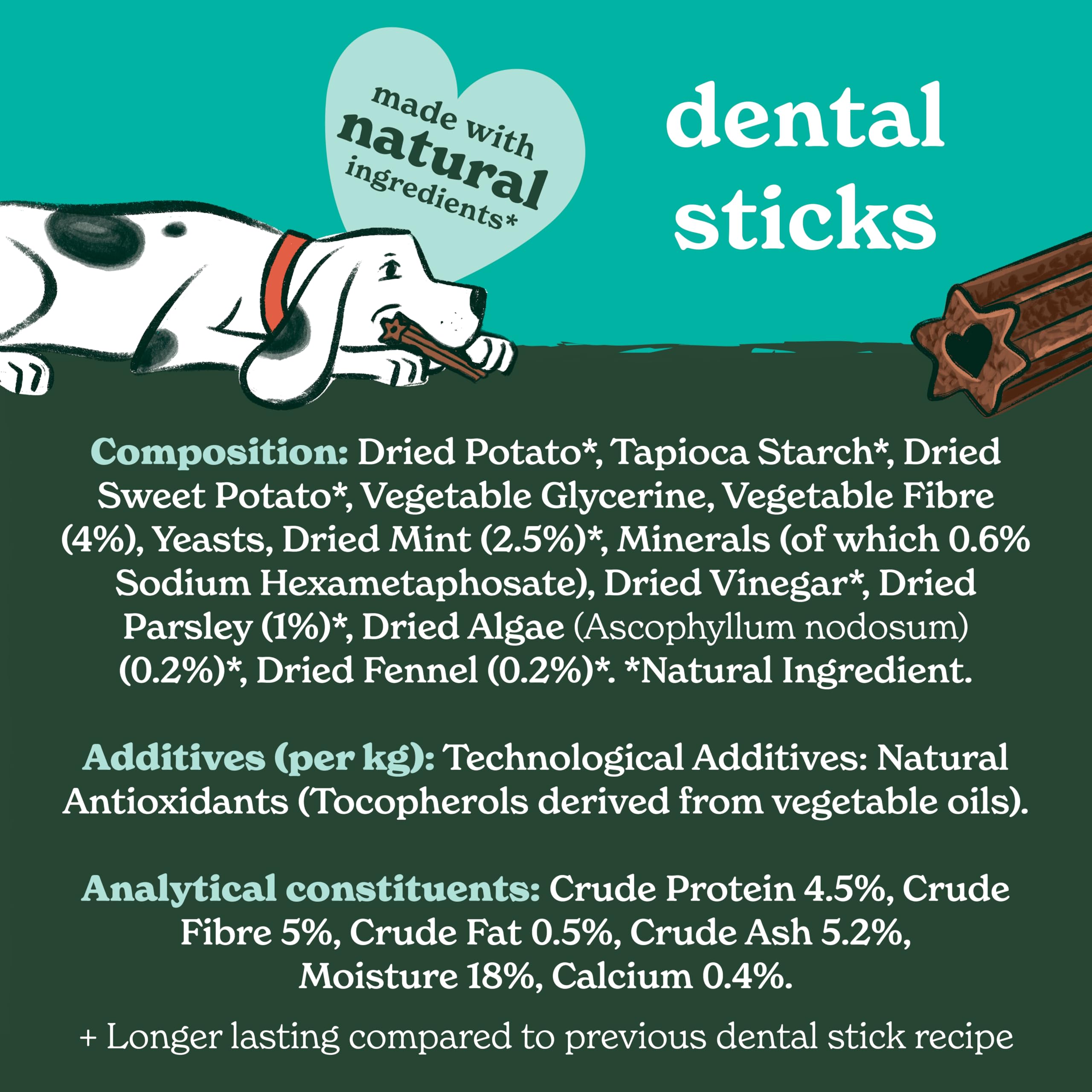 Forthglade Natural Dog Dental Sticks - Plant-Based & Grain Free for Adult Dogs (20 Sticks) 6