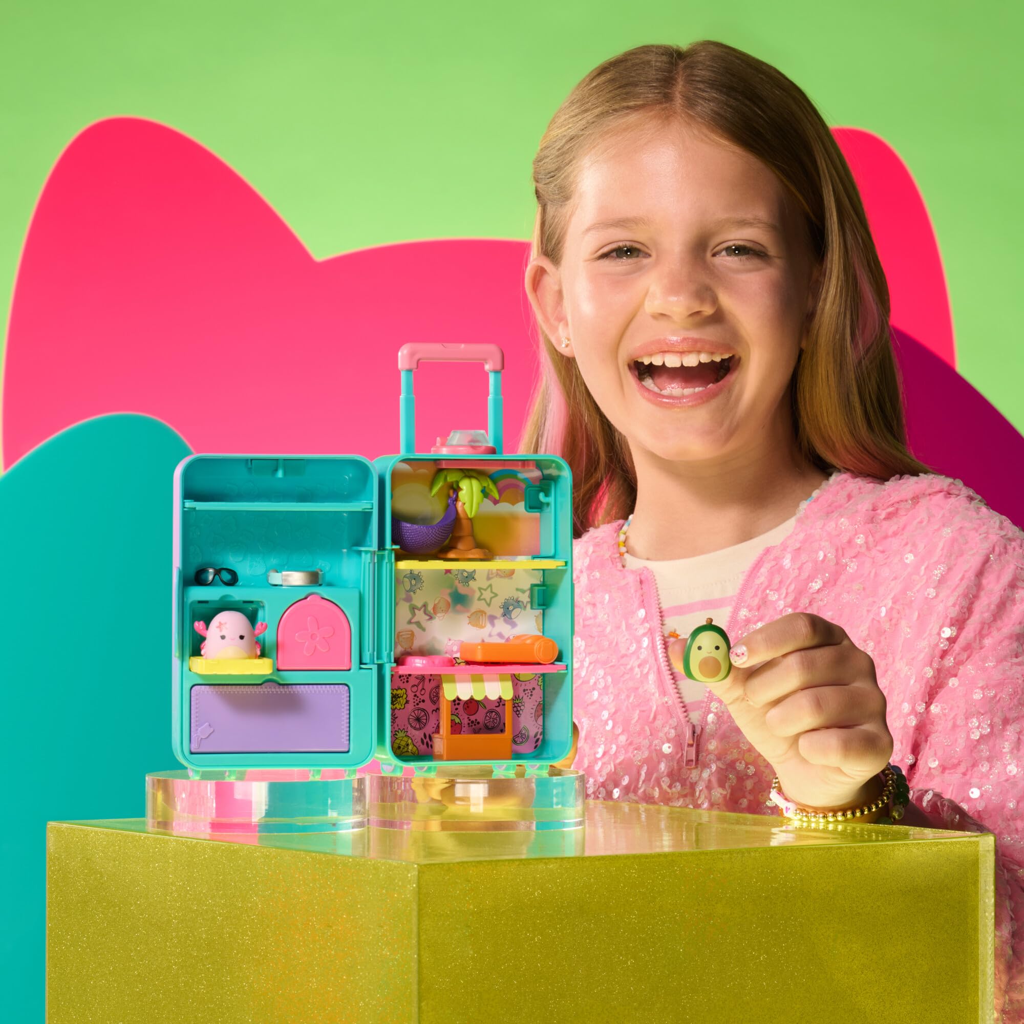 Squish-a-longs On-The-Go Luggage Playset - 2 Mini-Squish Figures, Ages 6+ 5