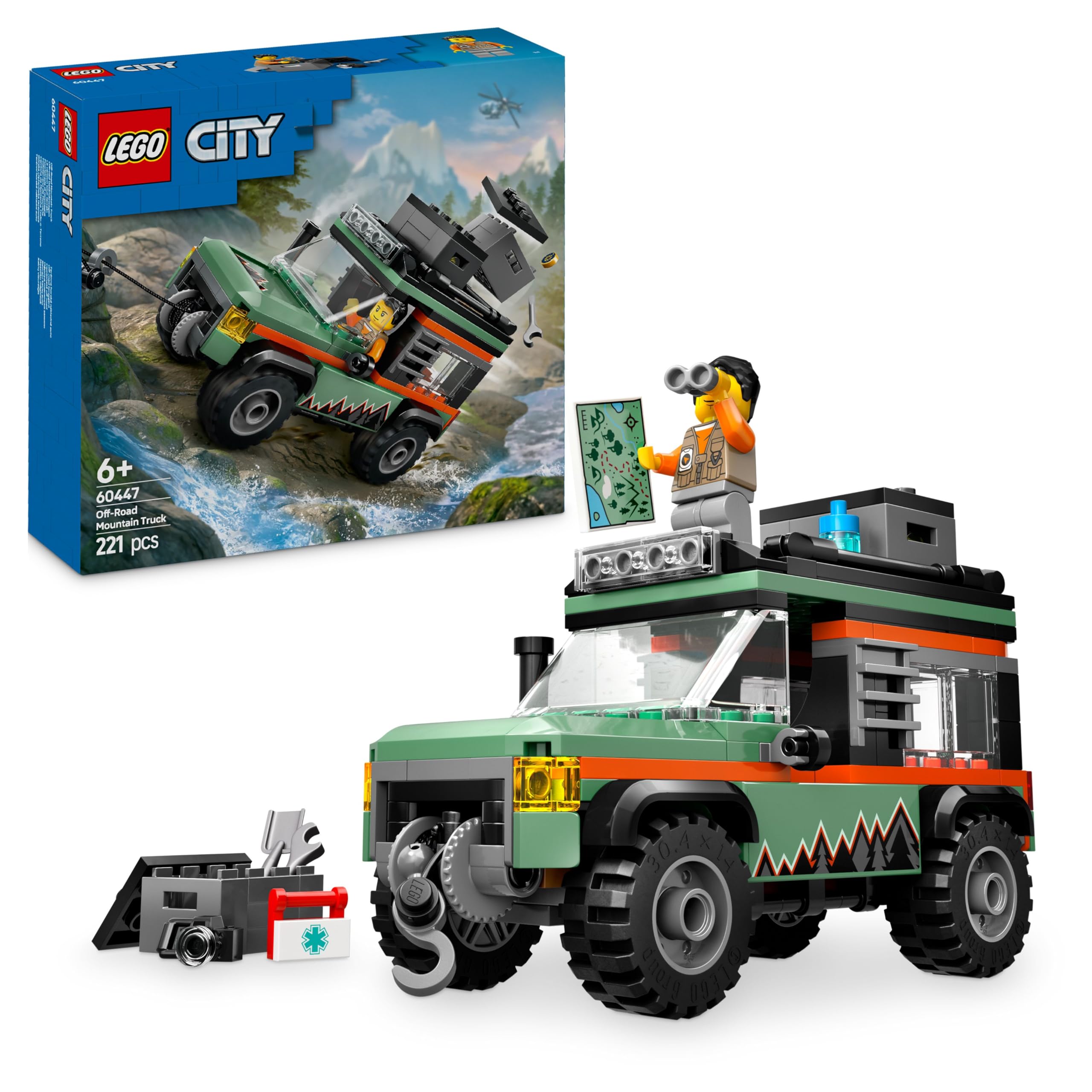 LEGO City Off-Road 4x4 Mountain Truck Toy Set 60447 | Ages 6+ | 2025 Release