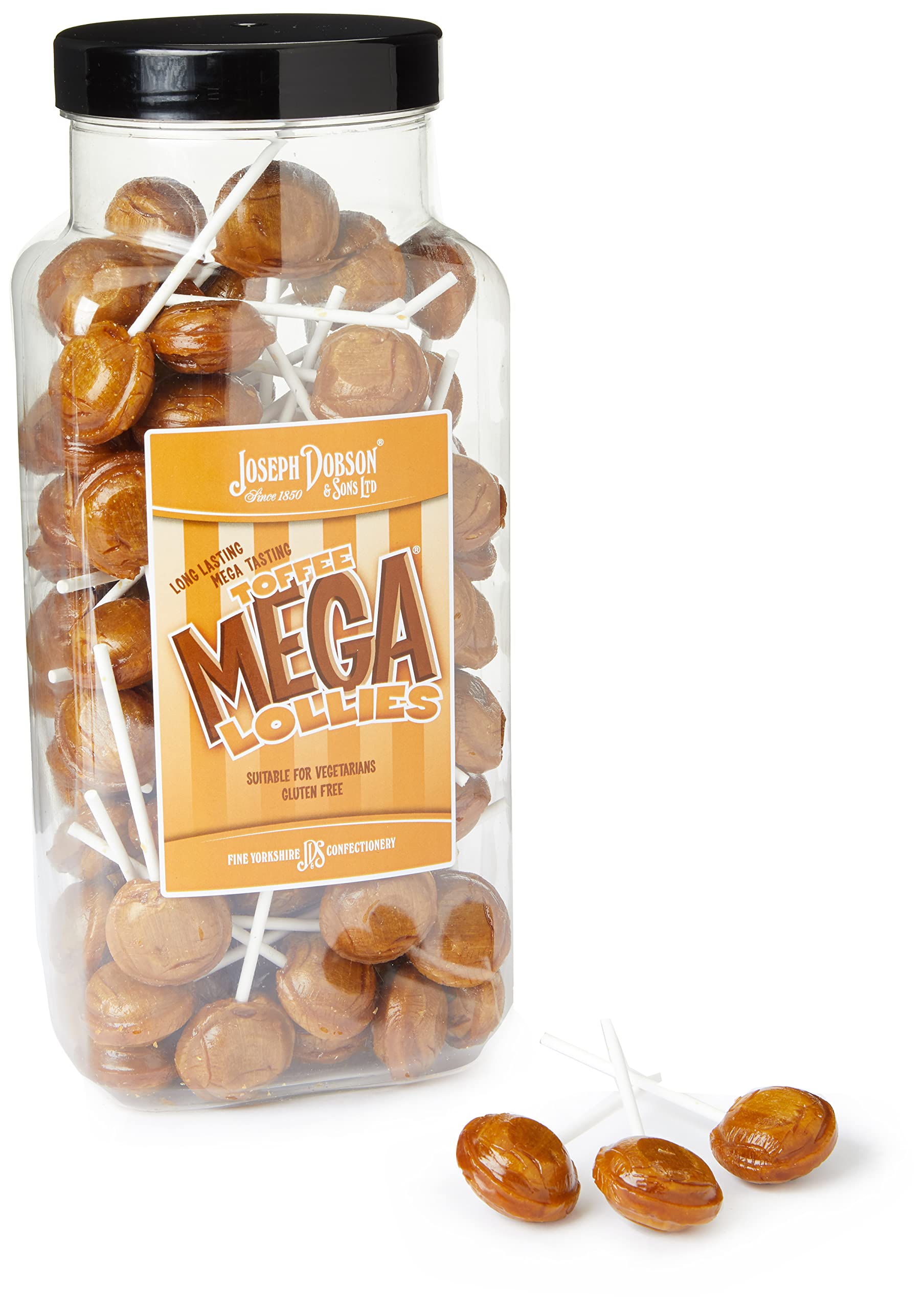 Joseph Dobson & Sons Toffee Mega Lollies 1.99 kg - Handmade Traditional British Sweets 1
