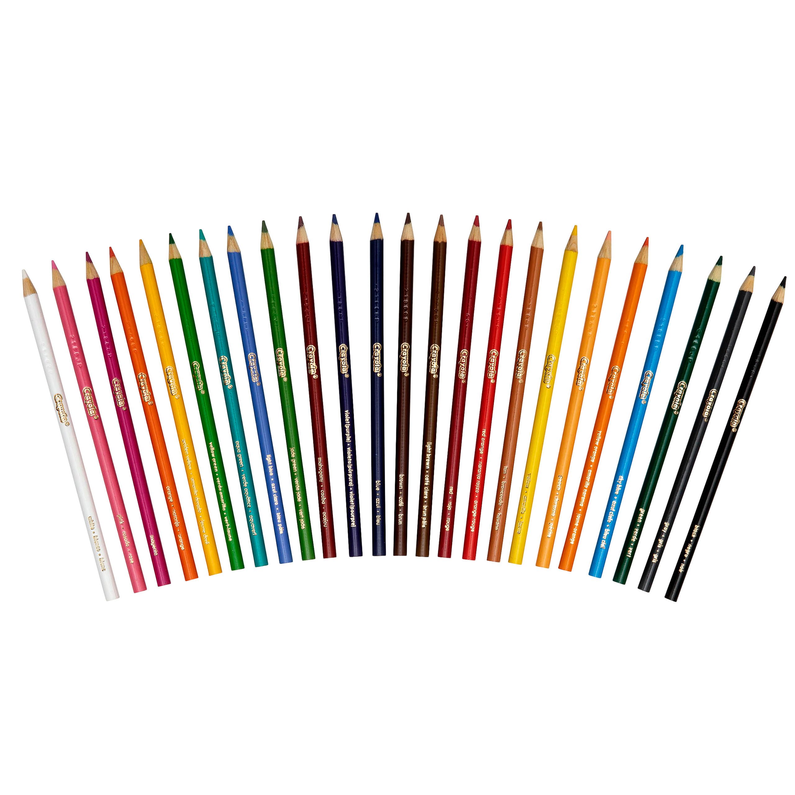 Crayola 24 Coloured Pencils - Pre-Sharpened Art Supplies for Kids 8