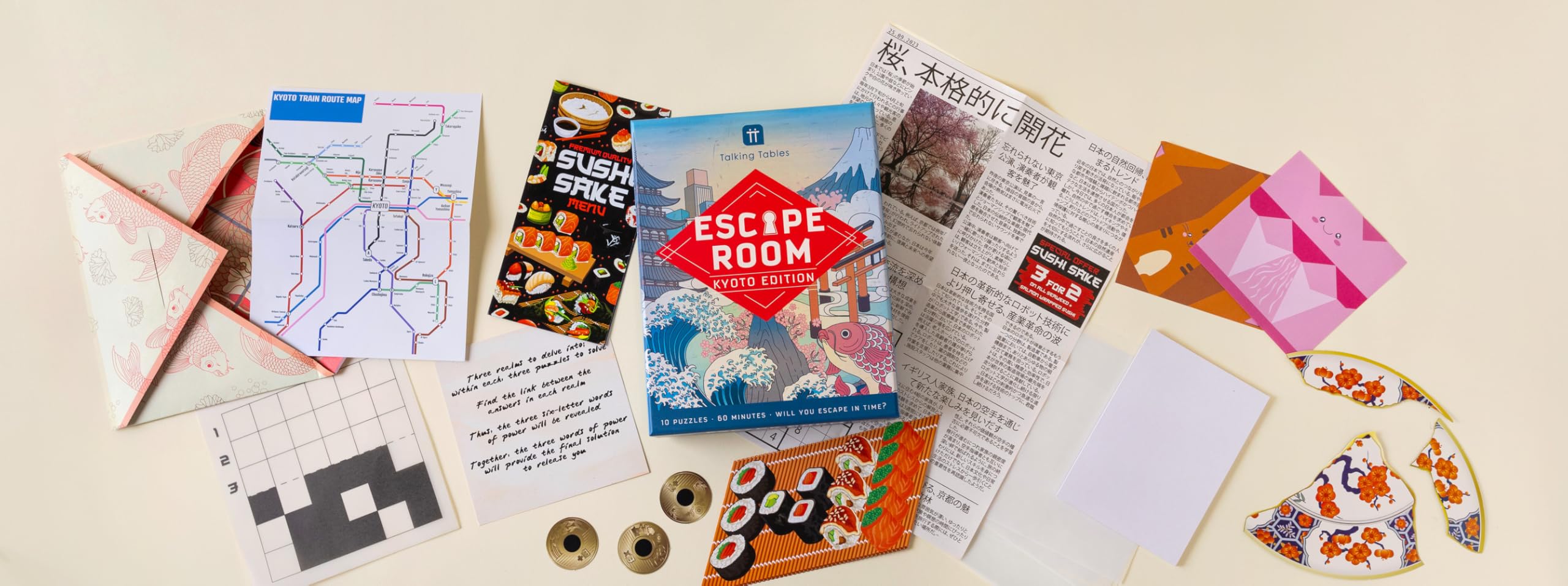 Talking Tables Host Your Own Escape Room Game Kyoto Edition - Interactive Puzzle Game for Families 14