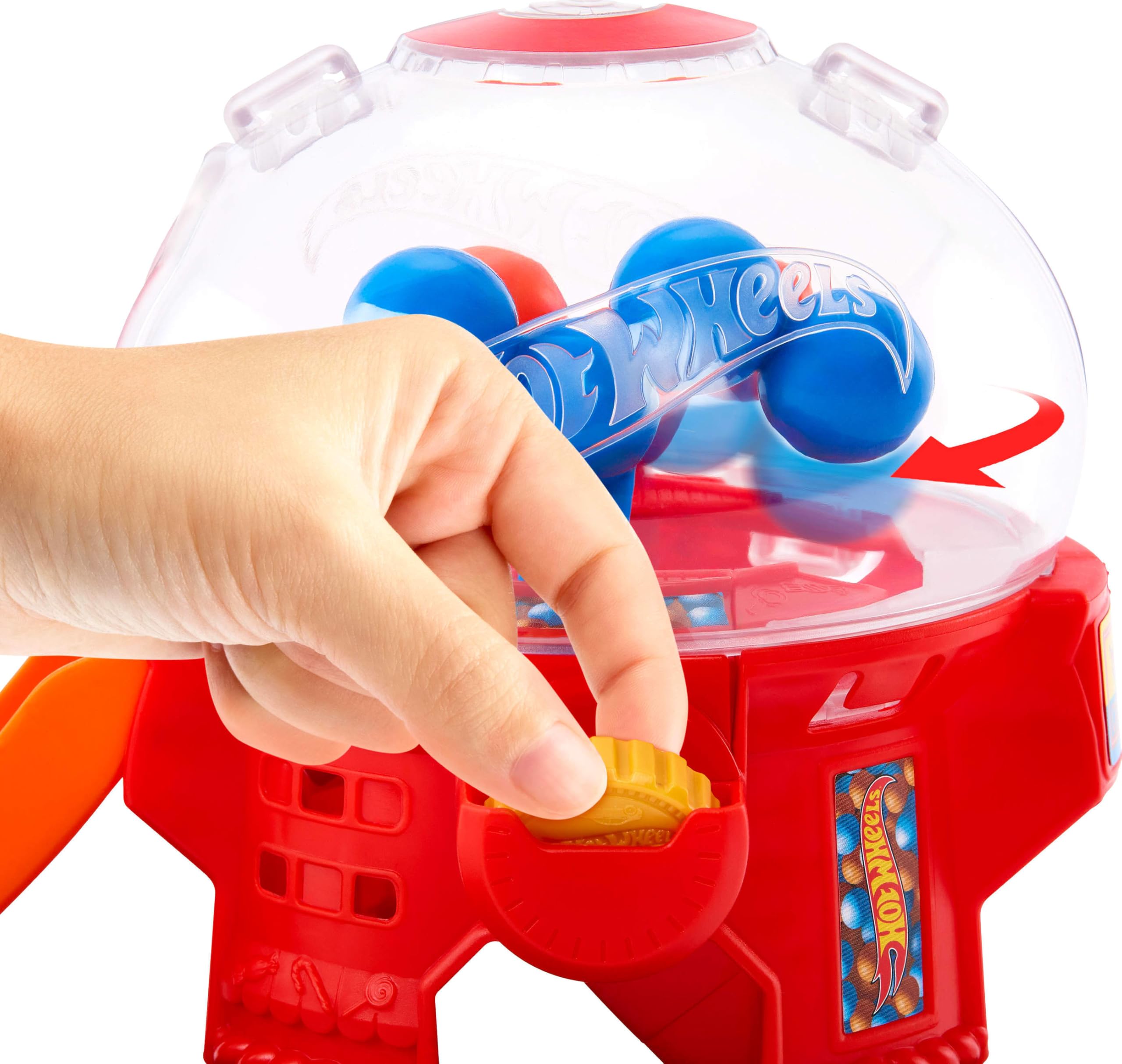 Hot Wheels Downtown Candy Shop Playset - Gumball Machine Track Set with 1:64 Die-Cast Car 3