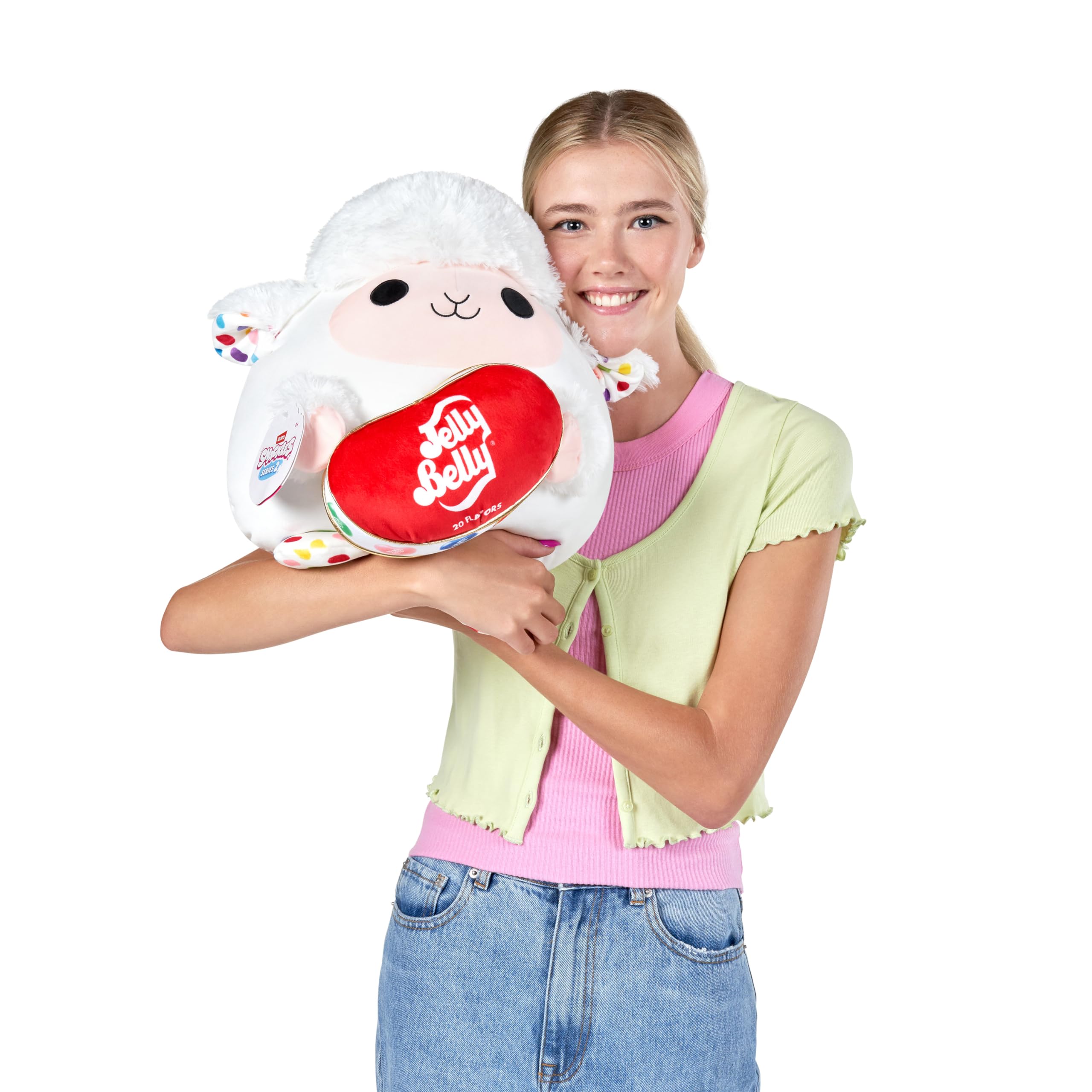 Snackles Series 2 - Lamb (Jelly Belly) Plush Toy, 35 cm Collectible Stuffed Animal 5