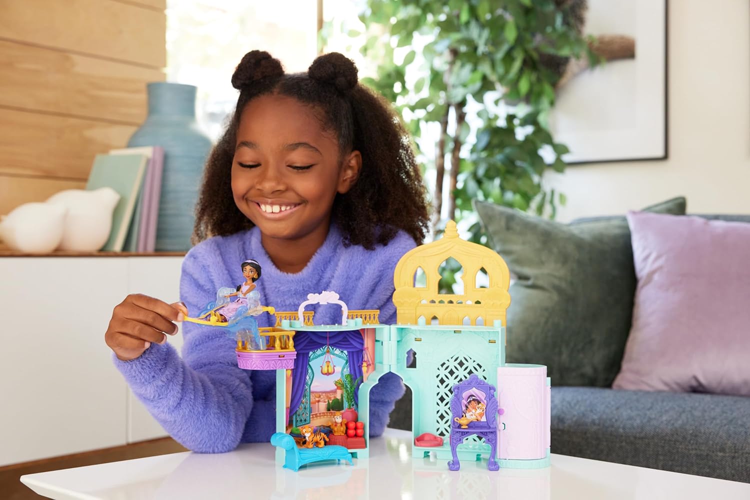 Disney Princess Jasmine's Palace Playset - Stacking Doll House with Figures & Furniture 3