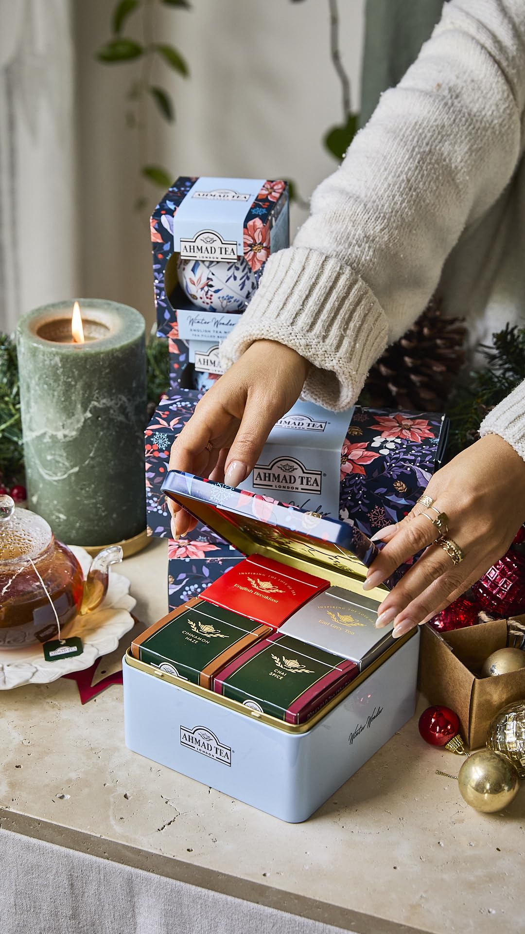 Ahmad Tea - Winter Wonderland Christmas Selection Caddy 40 Teabags 7