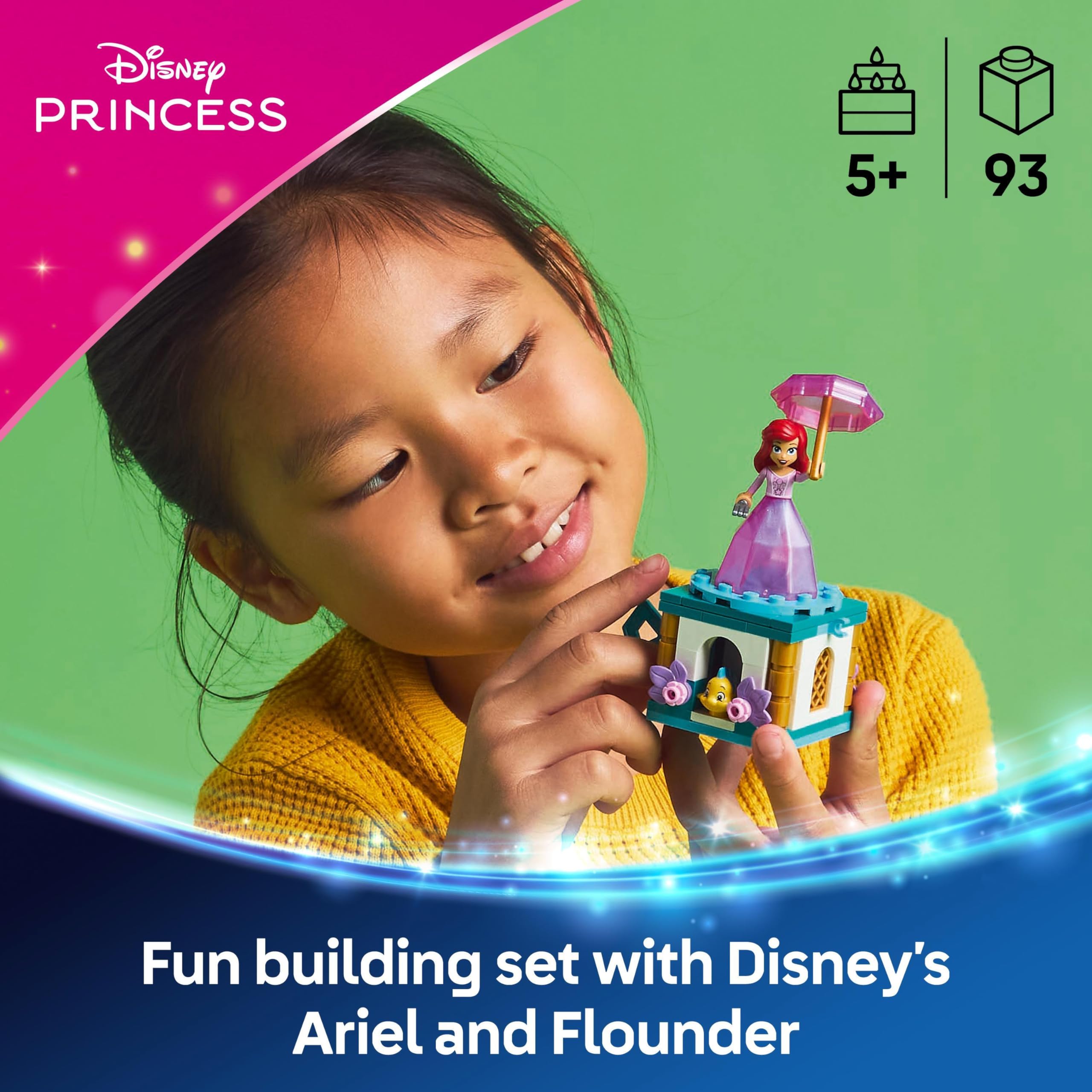 LEGO ǀ Disney Twirling Ariel Building Toy - Spinning Playset for 5+ Year Olds