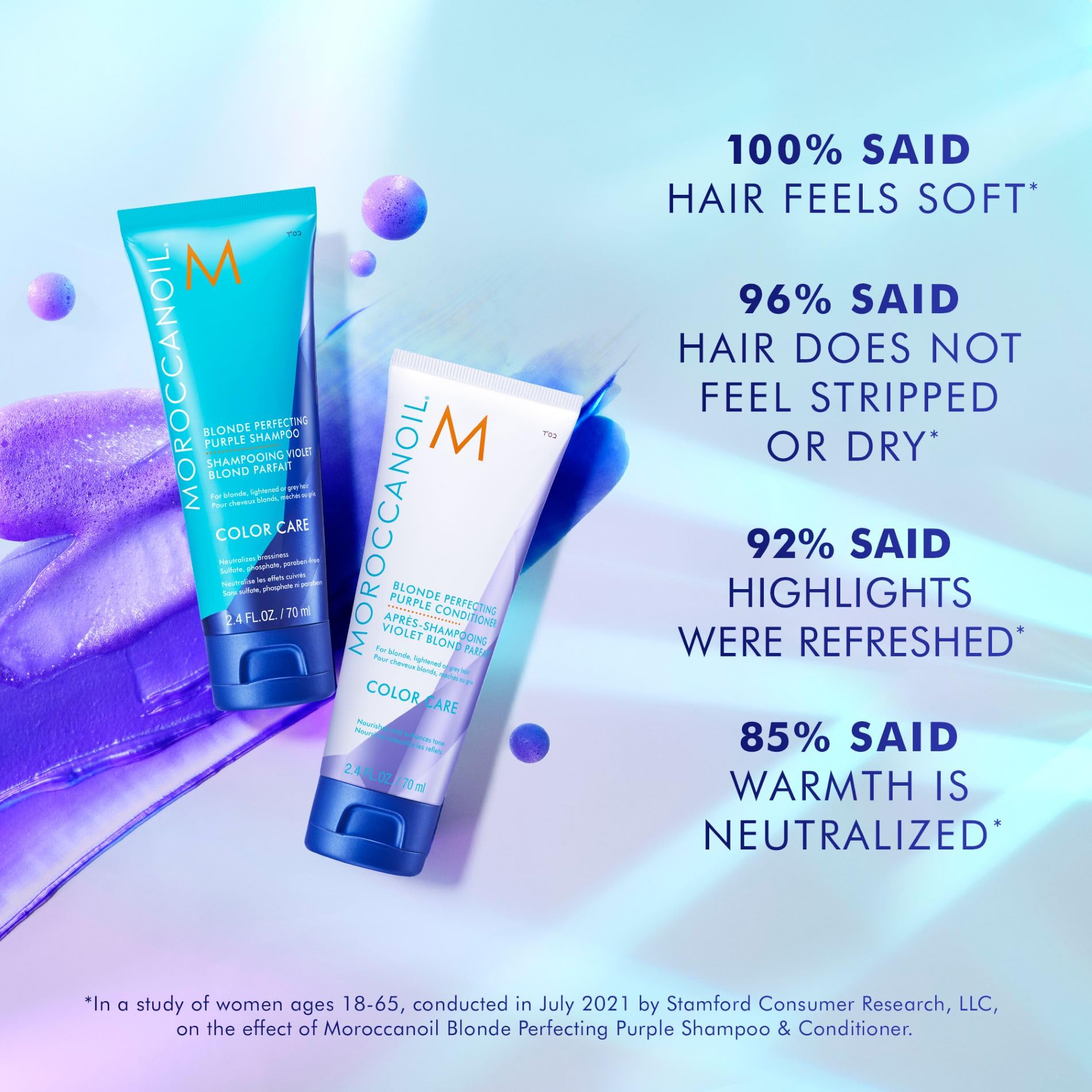 Moroccanoil Blonde Perfecting Purple Conditioner - Neutralizes Brassiness | 70ml 2