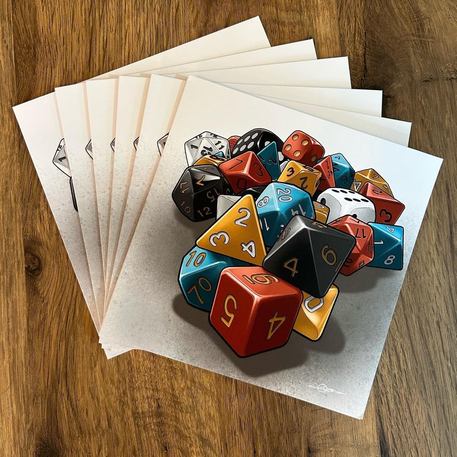 Loke RPG Greeting Cards 12 Pack – Illustrated Cards with Dragon & Dice Designs for Tabletop Gamers 3