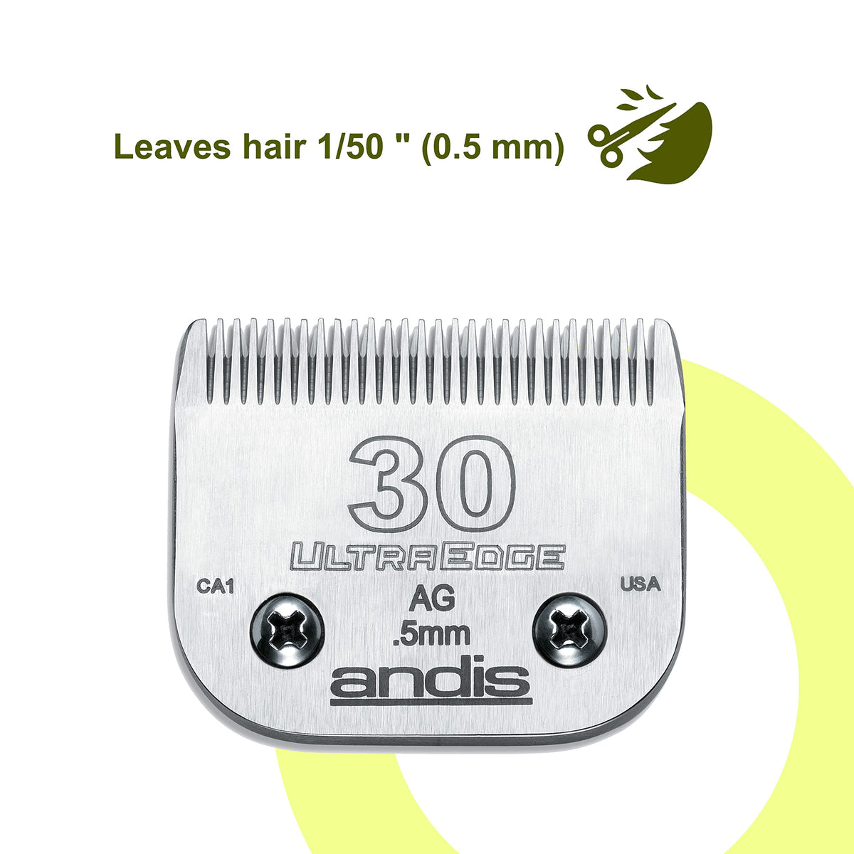 Andis 64075 UltraEdge Carbon Steel Replacement Blade - Size 30 | Chrome Finish | For Trimming 4