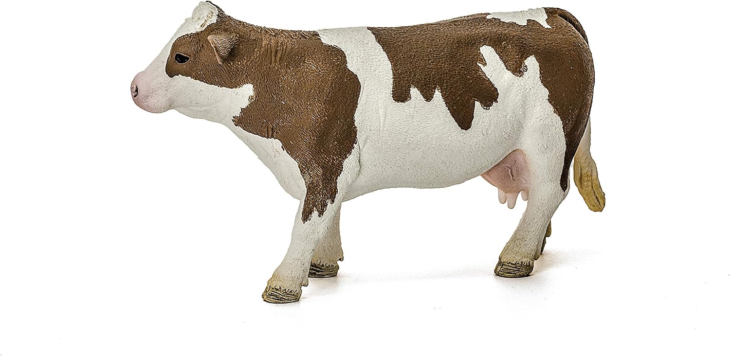 Schleich 13801 Simmental Cow - Detailed Animal Figure for Kids 3+ 4