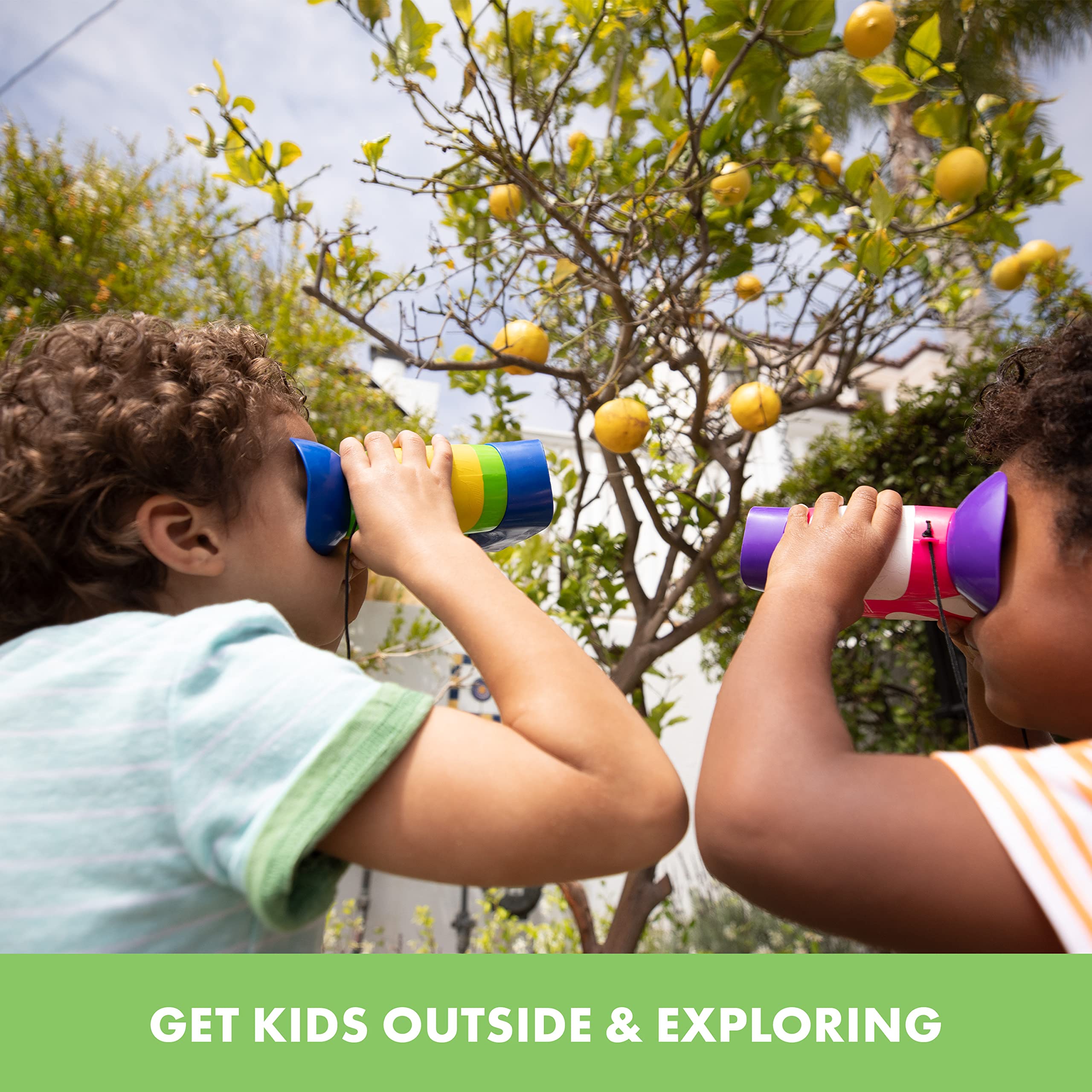 Learning Resources GeoSafari Jr. Kidnoculars - Binoculars for Toddlers & Kids, 2x Magnification, Ages 3+ 4