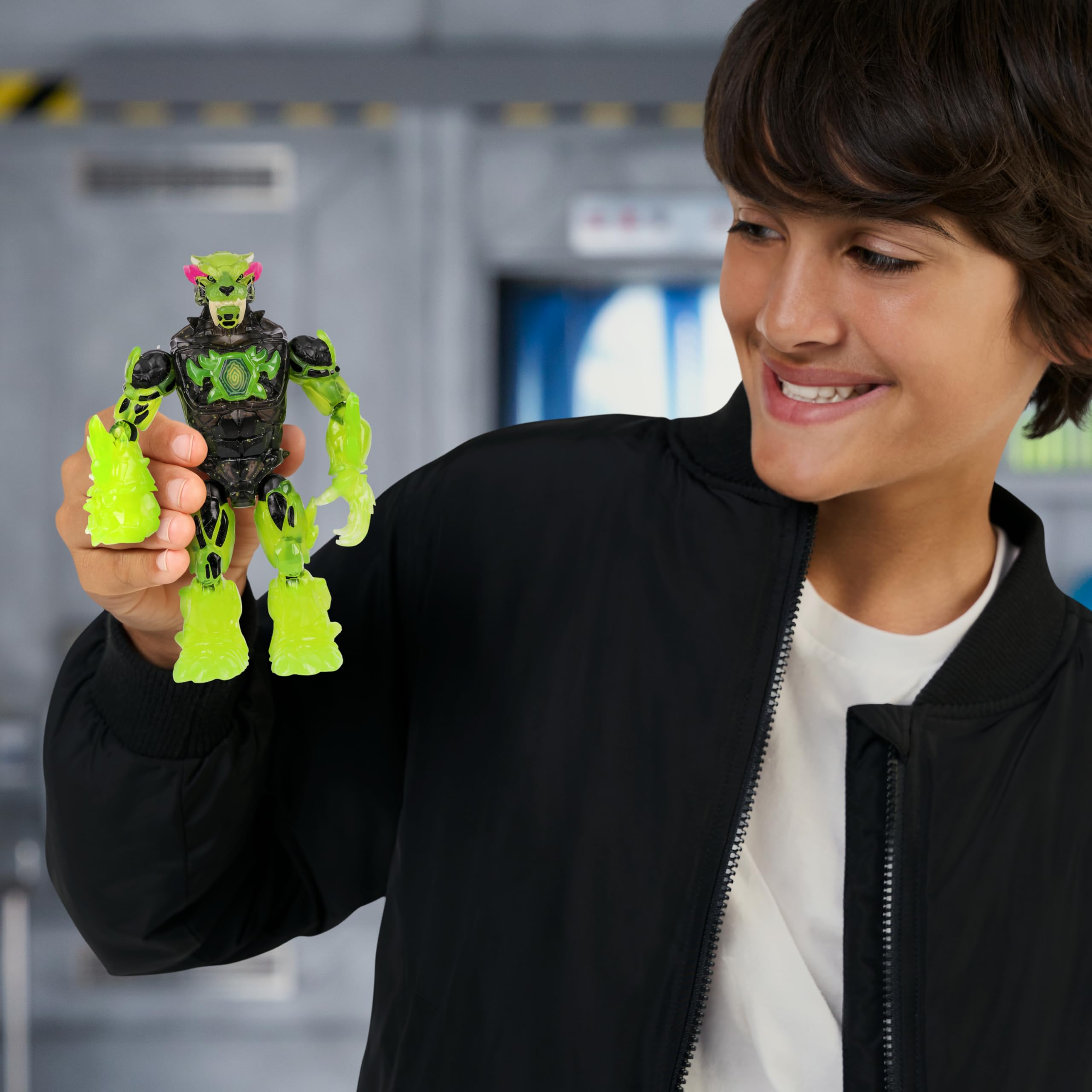 MrBeast Lab Hyper Fusion Mutators - Atomic Earth Panther Action Figure for Kids 5+ 3