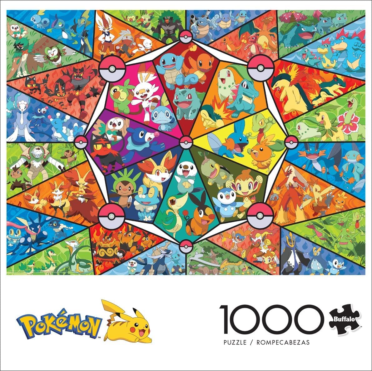 Pokémon - Stained Glass Starters - 1000 Piece Jigsaw Puzzle by Buffalo Games 9