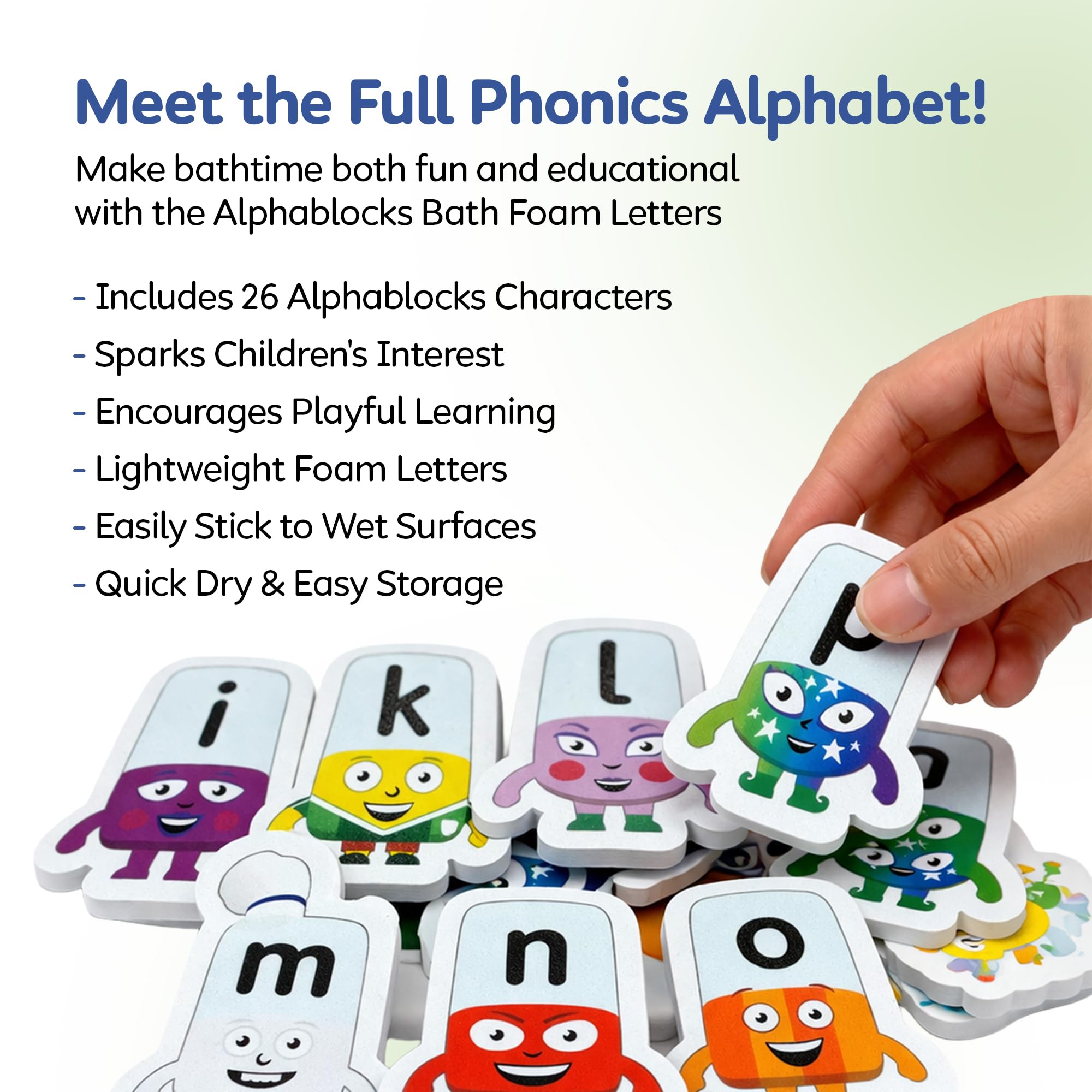 Alphablocks Bath Foam Letters - 26 Floating Phonics Toys for Toddlers & Kids