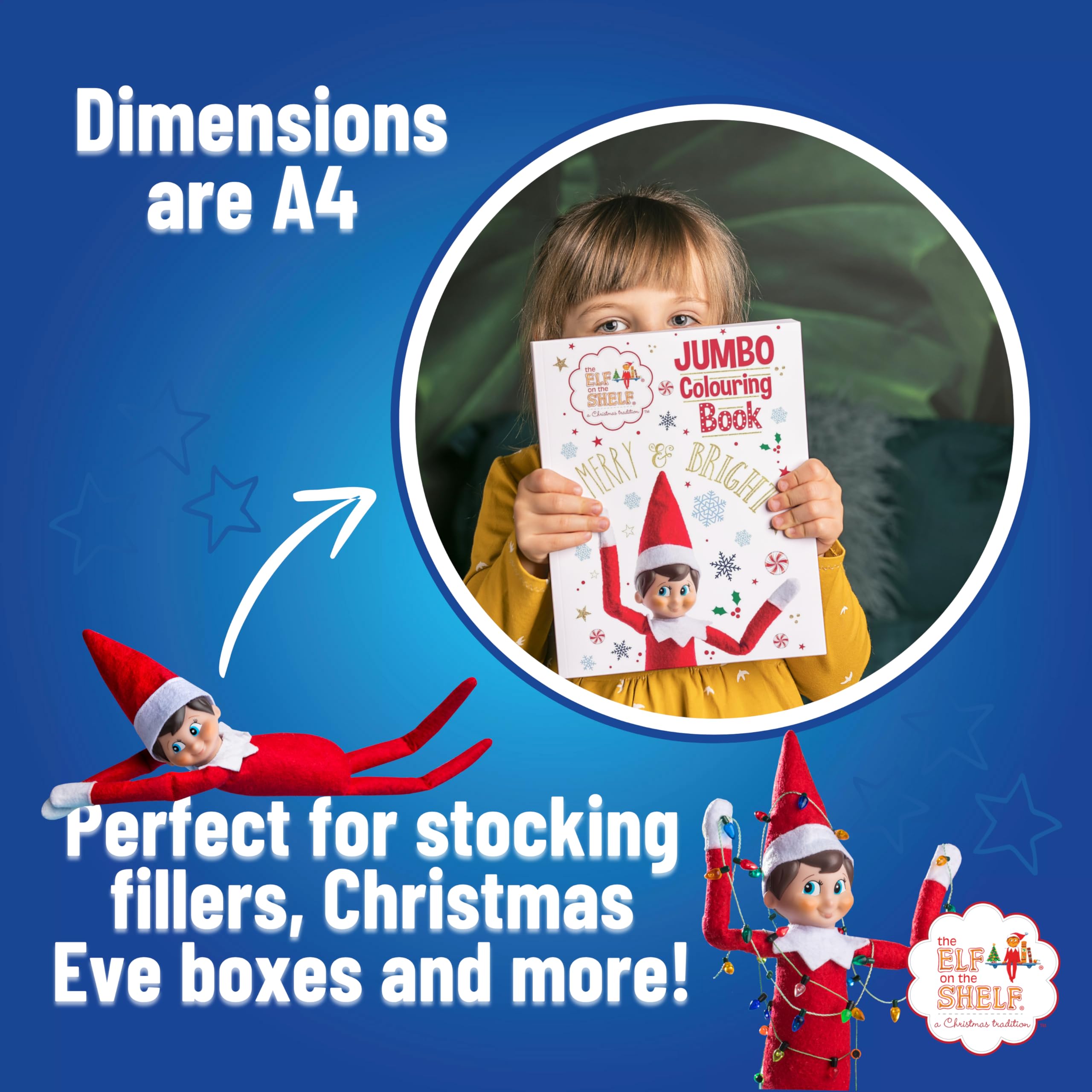 Elf on the Shelf Jumbo Colouring Book - 160 Pages of Christmas Activities for Kids 3