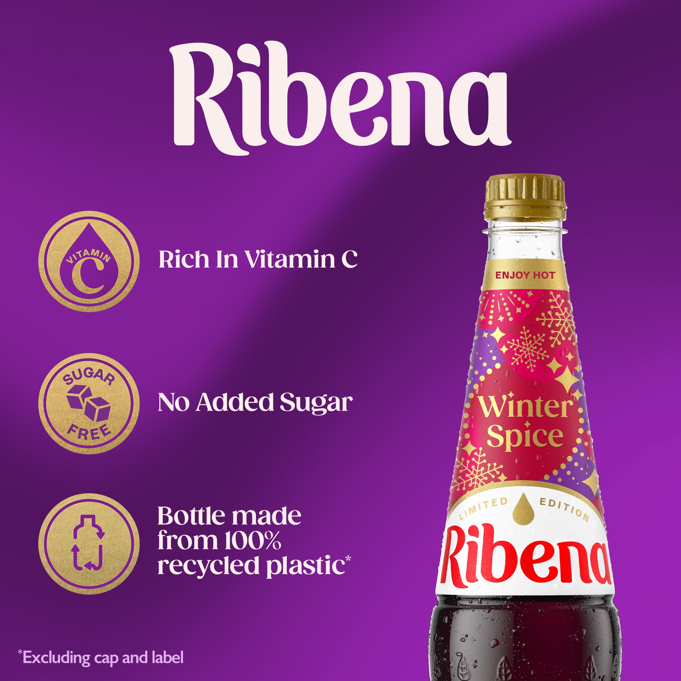 Ribena Winter Spice Squash No Added Sugar 850ml - Real British Blackcurrant 5