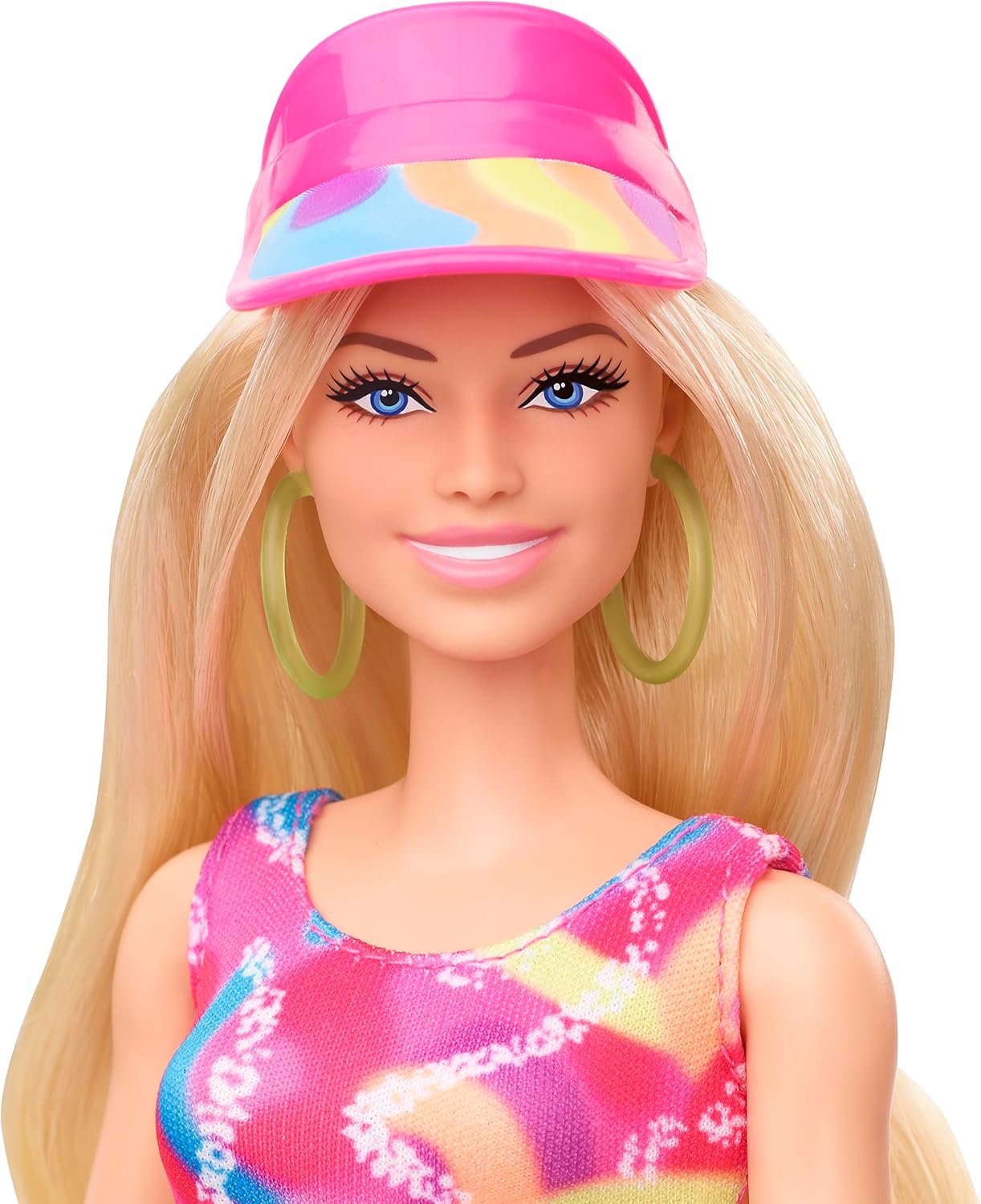Barbie THE MOVIE Margot Robbie Skate Look Doll - Neon Pink Inline Skating Outfit 4
