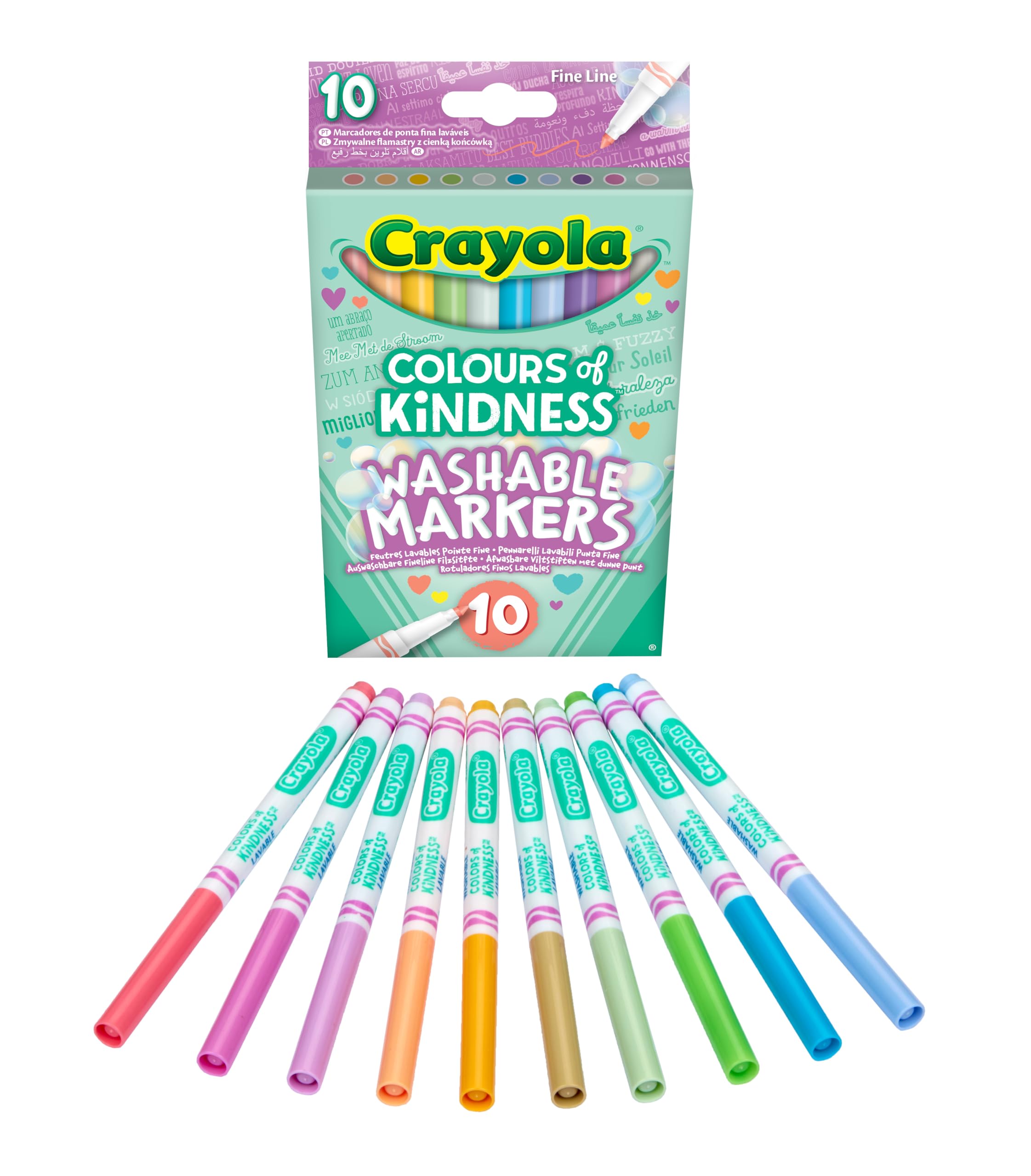 CRAYOLA Colours of Kindness Washable Fine Line Markers - Assorted Colors (58-7827) 6