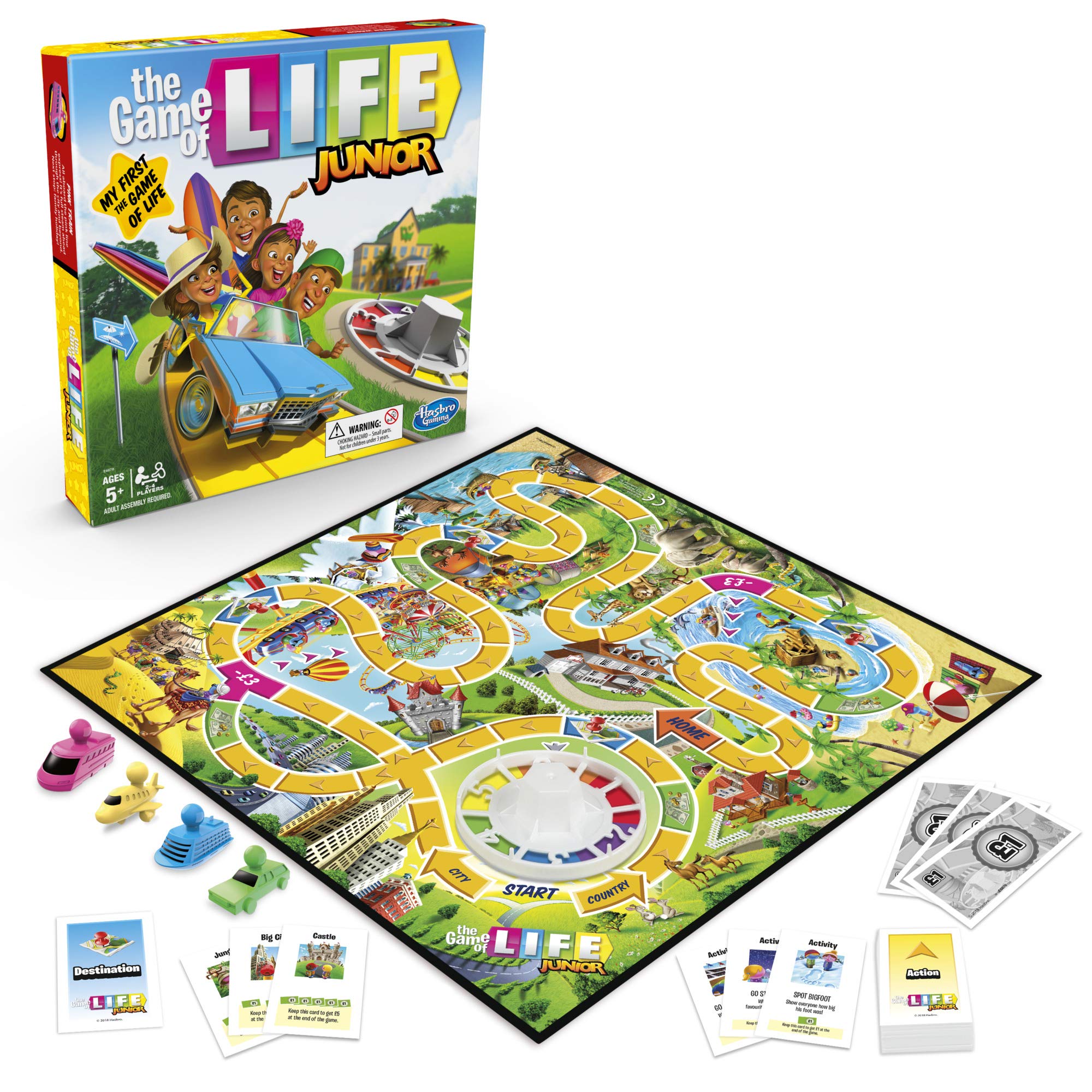 Hasbro Gaming The Game of Life Junior Board Game for Kids, Ages 5 and Up, 2-4 Players 6
