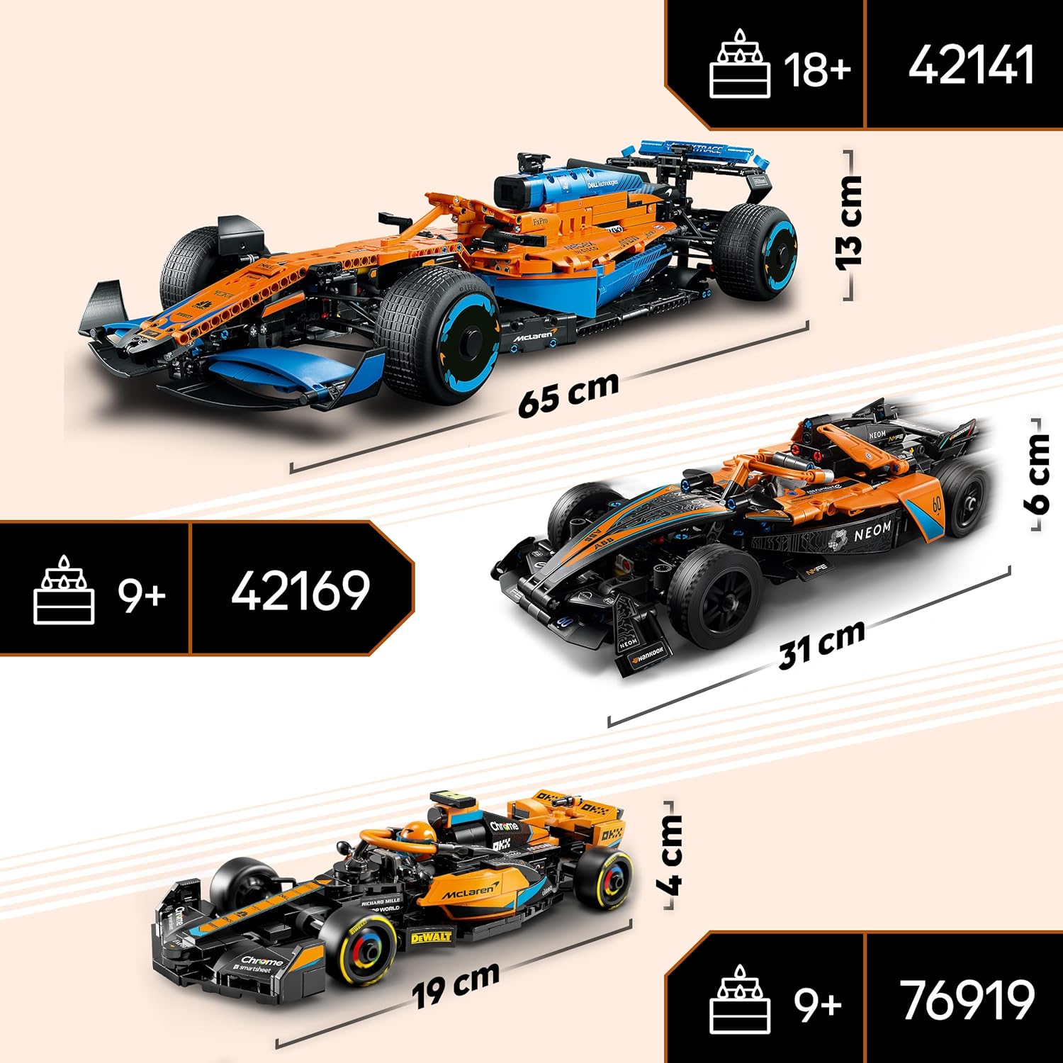 LEGO Technic NEOM McLaren Formula E Race Car Building Set - 463-Piece Pull-Back Action Toy for Ages 9+ 3