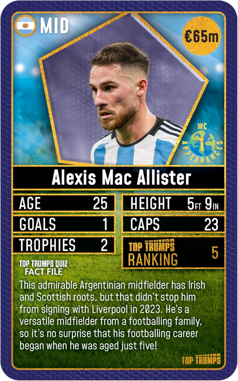 Top Trumps World Football Stars 200 Card Game Pack 1 7