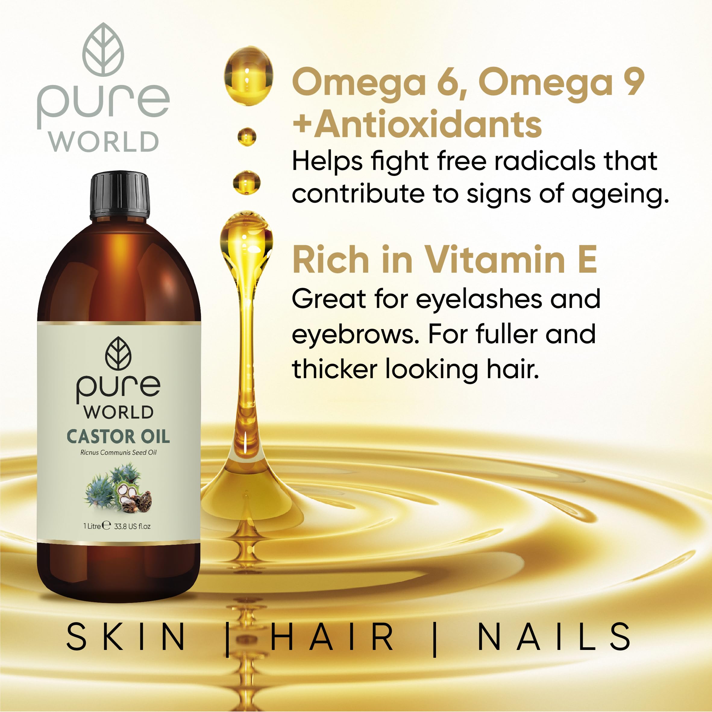 Pure World - Natural Castor Oil (1000ml) 5