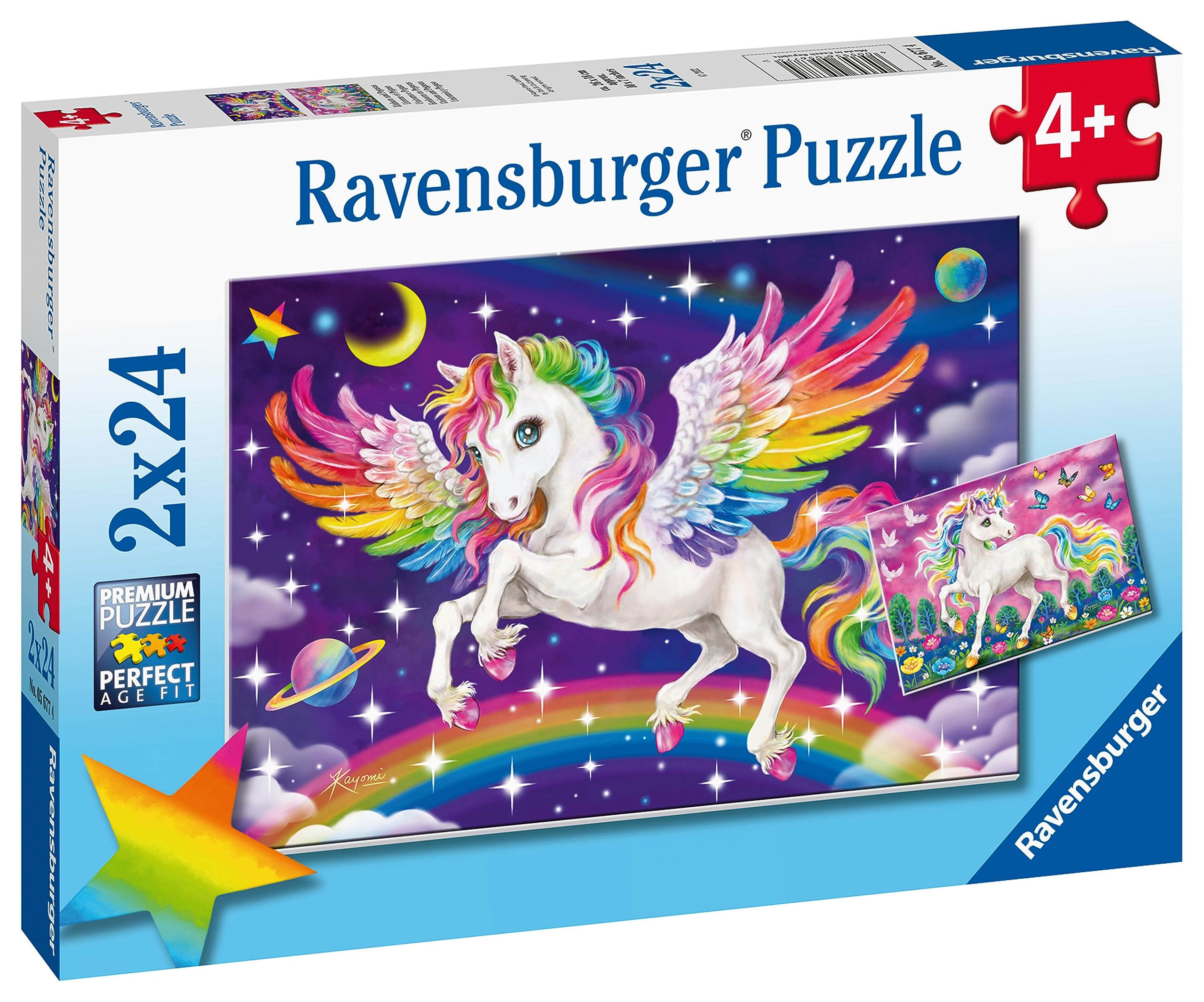 Ravensburger Unicorn & Pegasus 2x24 Piece Jigsaw Puzzles for Kids 4 Years Up 7