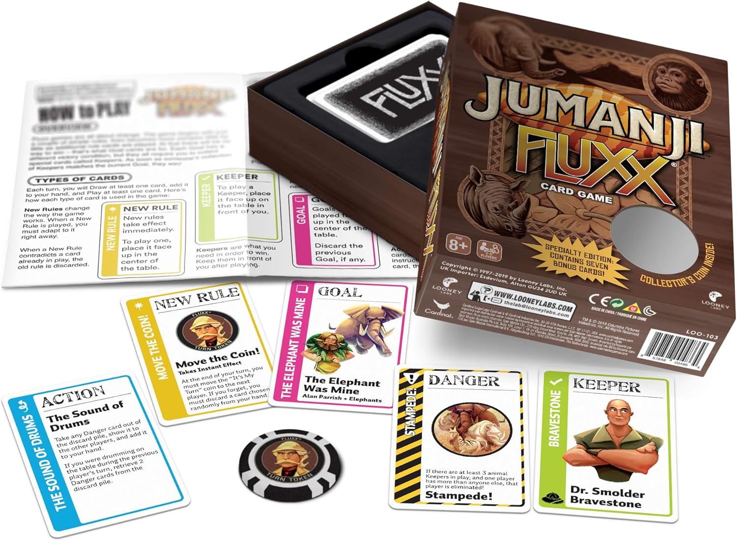 Looney Labs Jumanji Fluxx Card Game - Mixed Colours 3