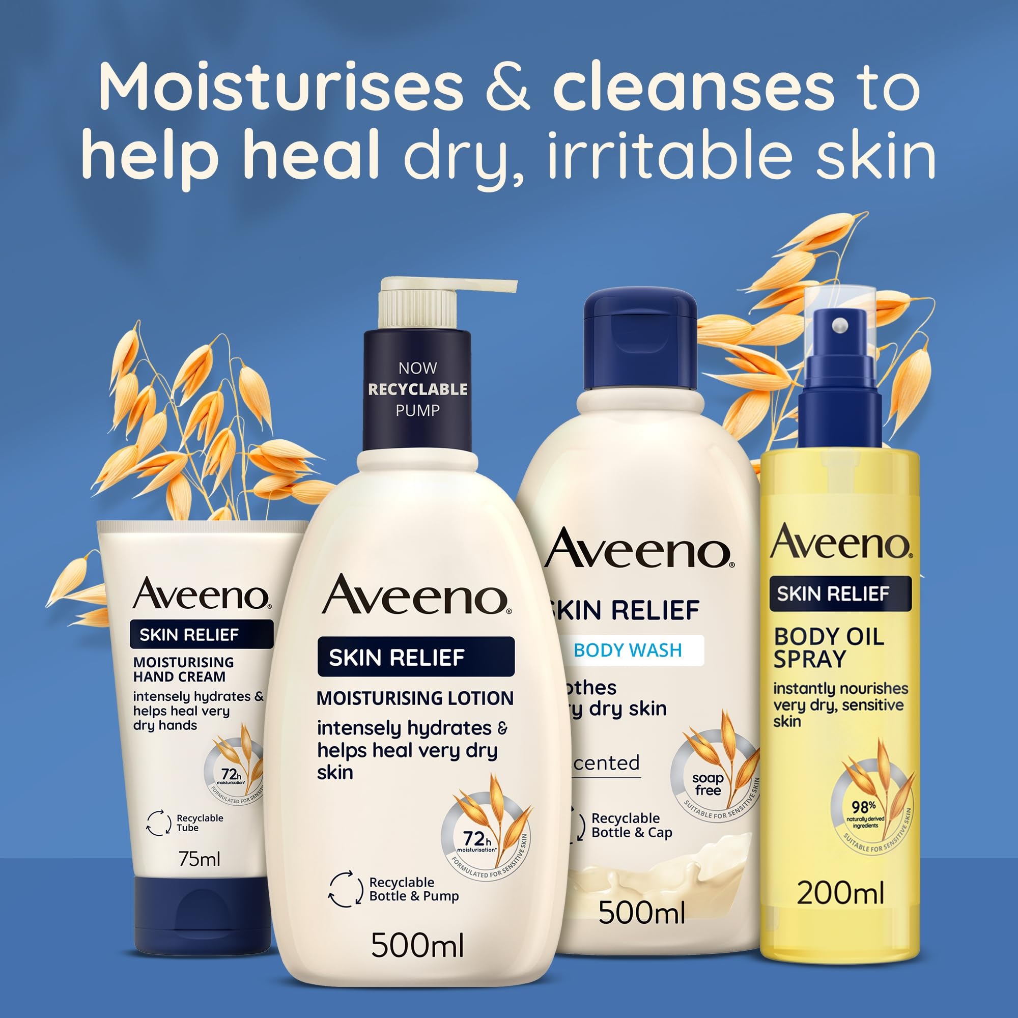Aveeno Skin Relief Body Oil Spray (200ml) - Nourishing Moisturizing Oil for Dry, Sensitive Skin with Oat & Jojoba Oil 7