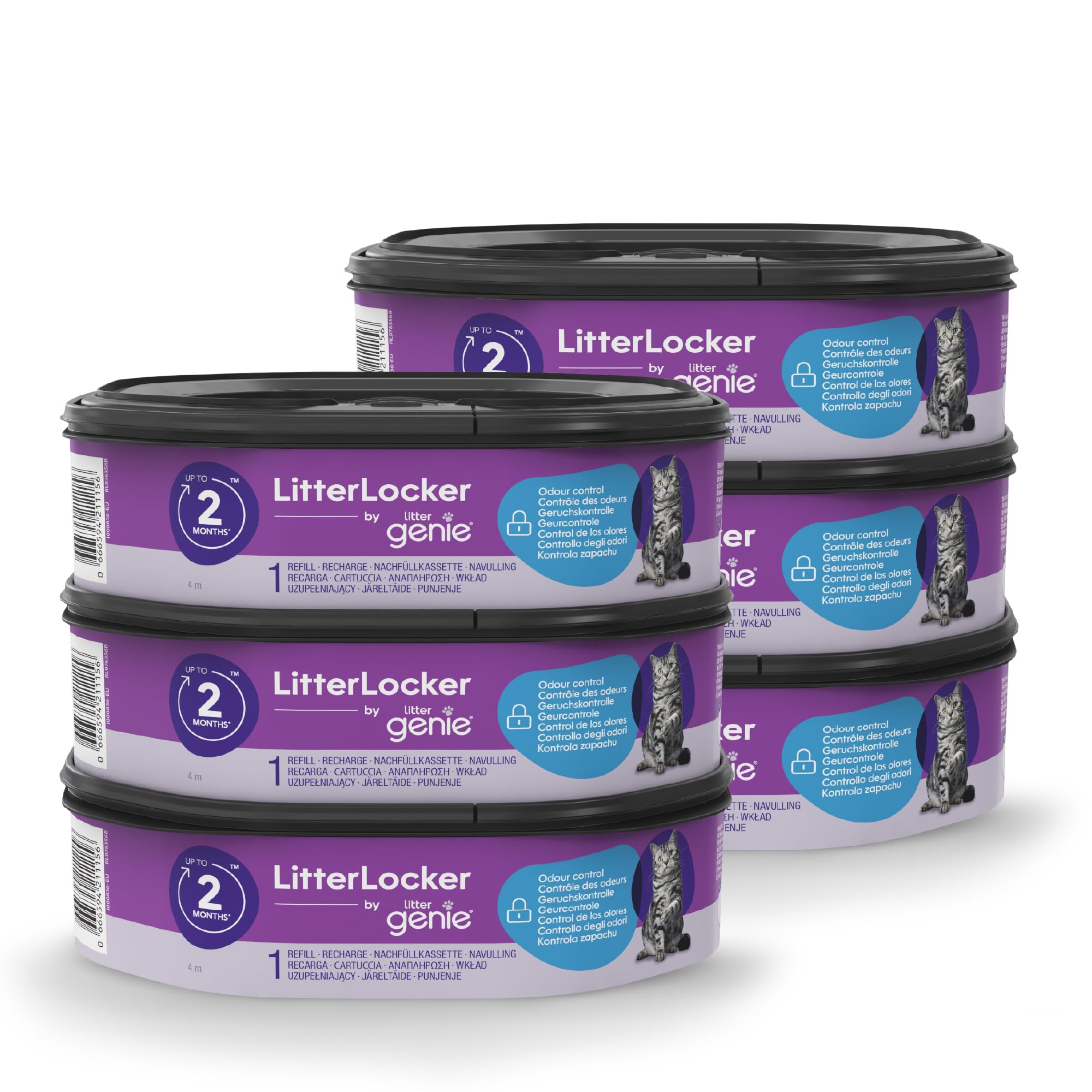 Litter Genie LitterLocker Refills - 6 Pack | Odour Barrier | Plastic 1