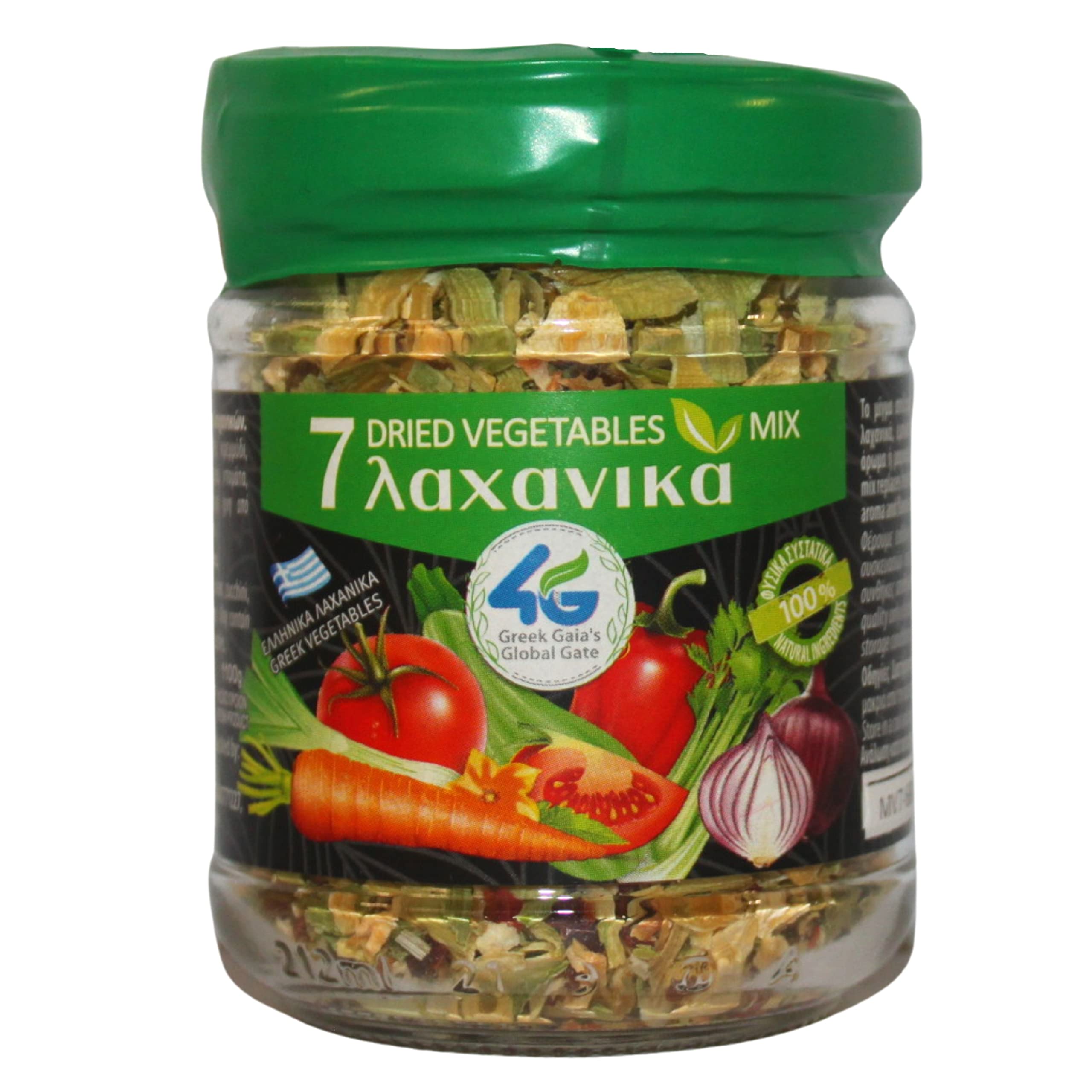 4G Greek Gaia's Global Gate 7 Dried Vegetables Mix - 2 x 70g Packs (140g Total)
